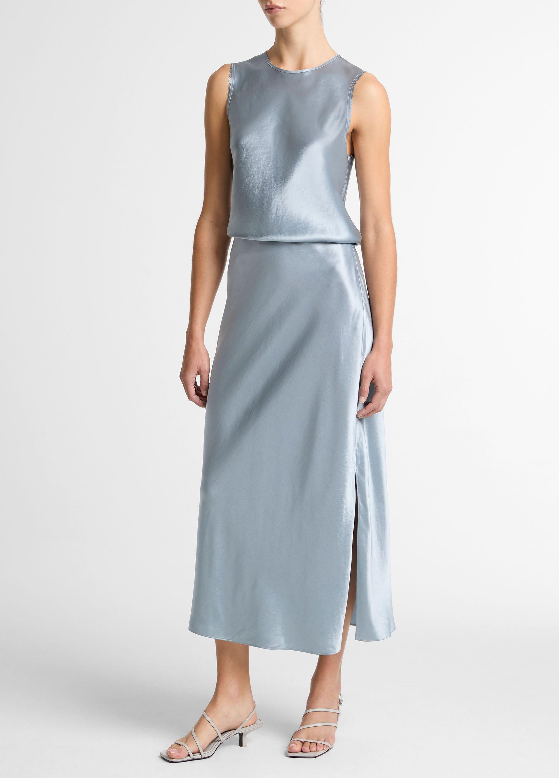 Scallop-Detail Satin Shell image number 3