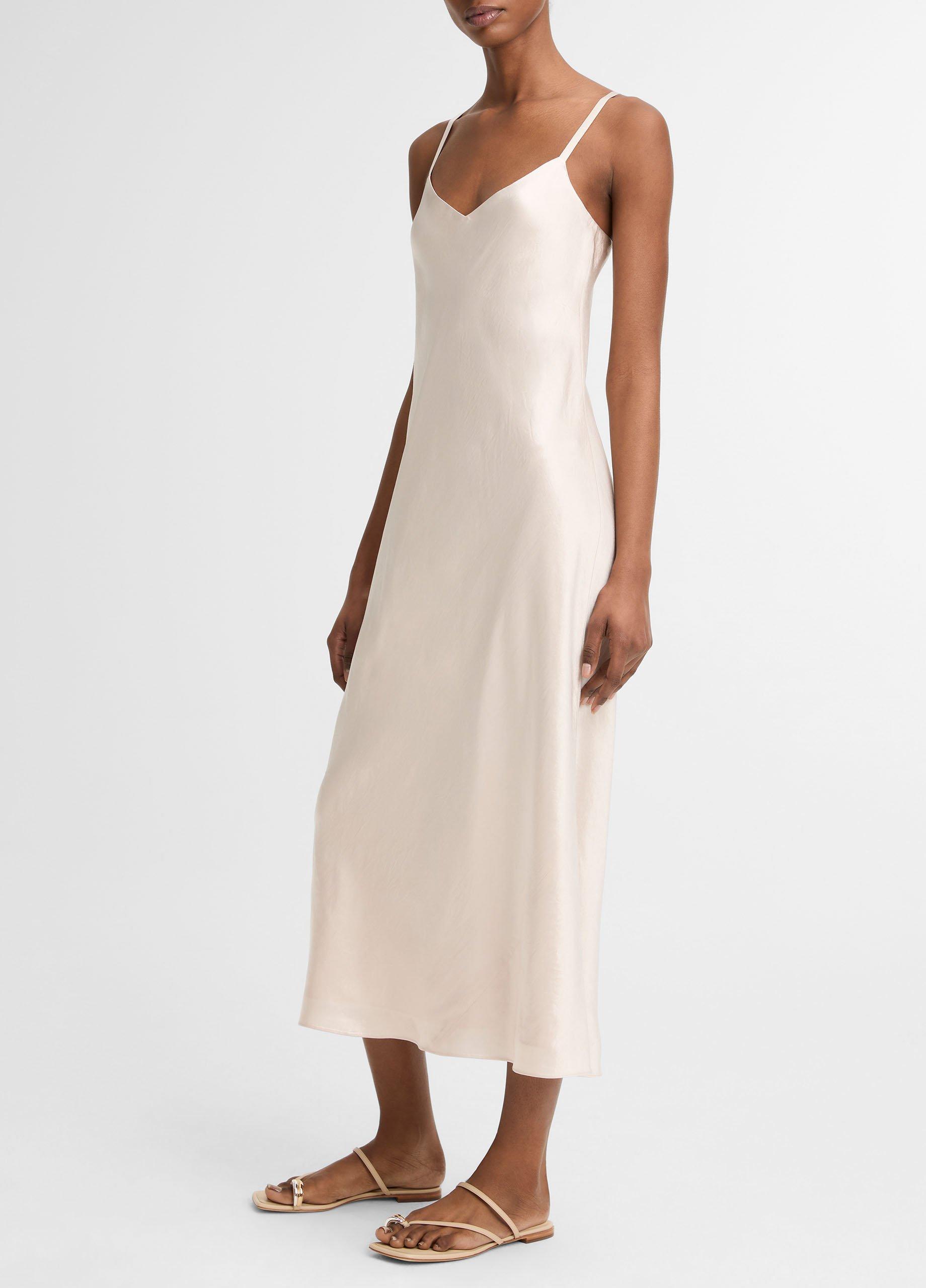 Satin V-Neck Slip Dress image number 1