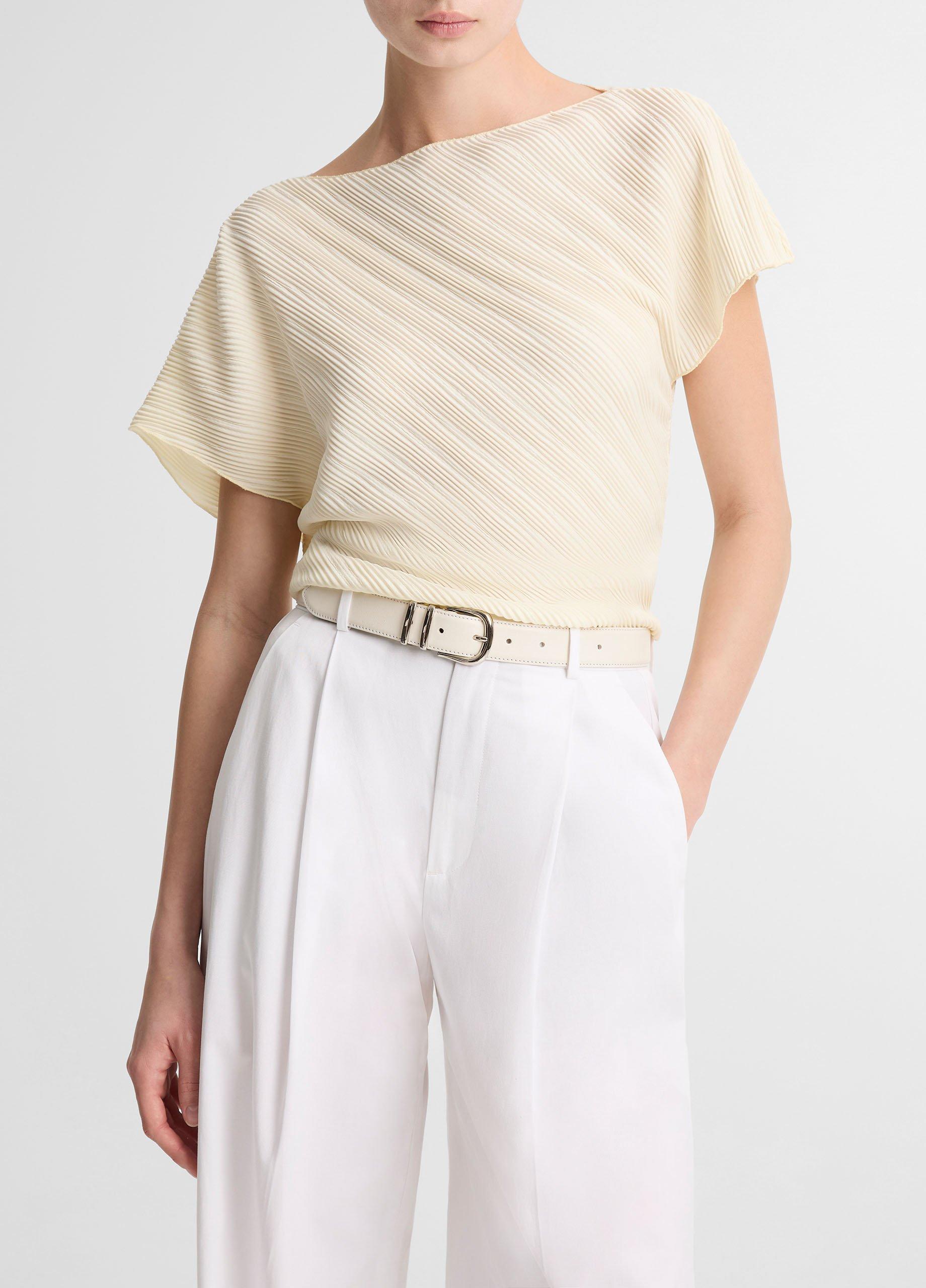 Diagonal Pleated Top image number 0