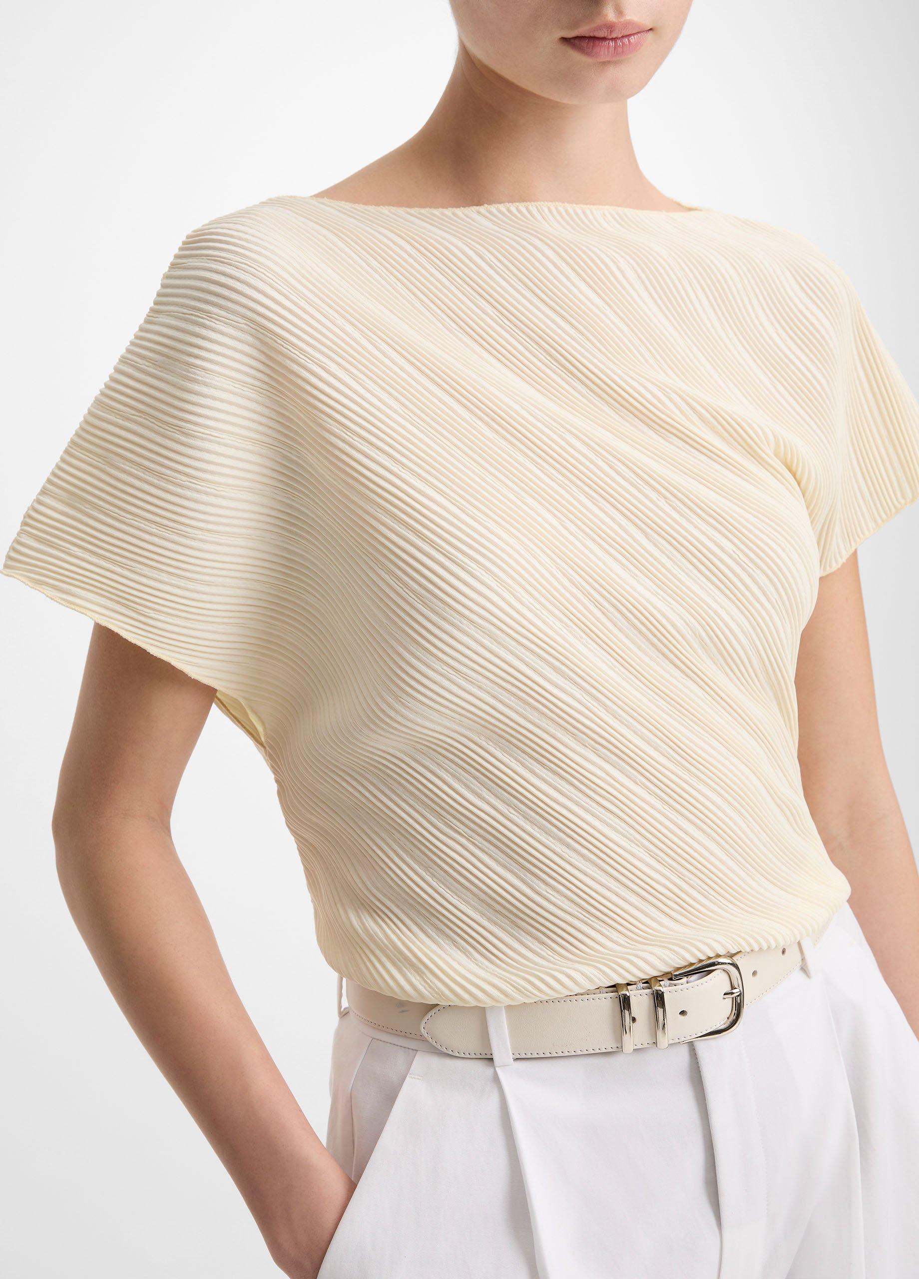 Diagonal Pleated Top image number 1