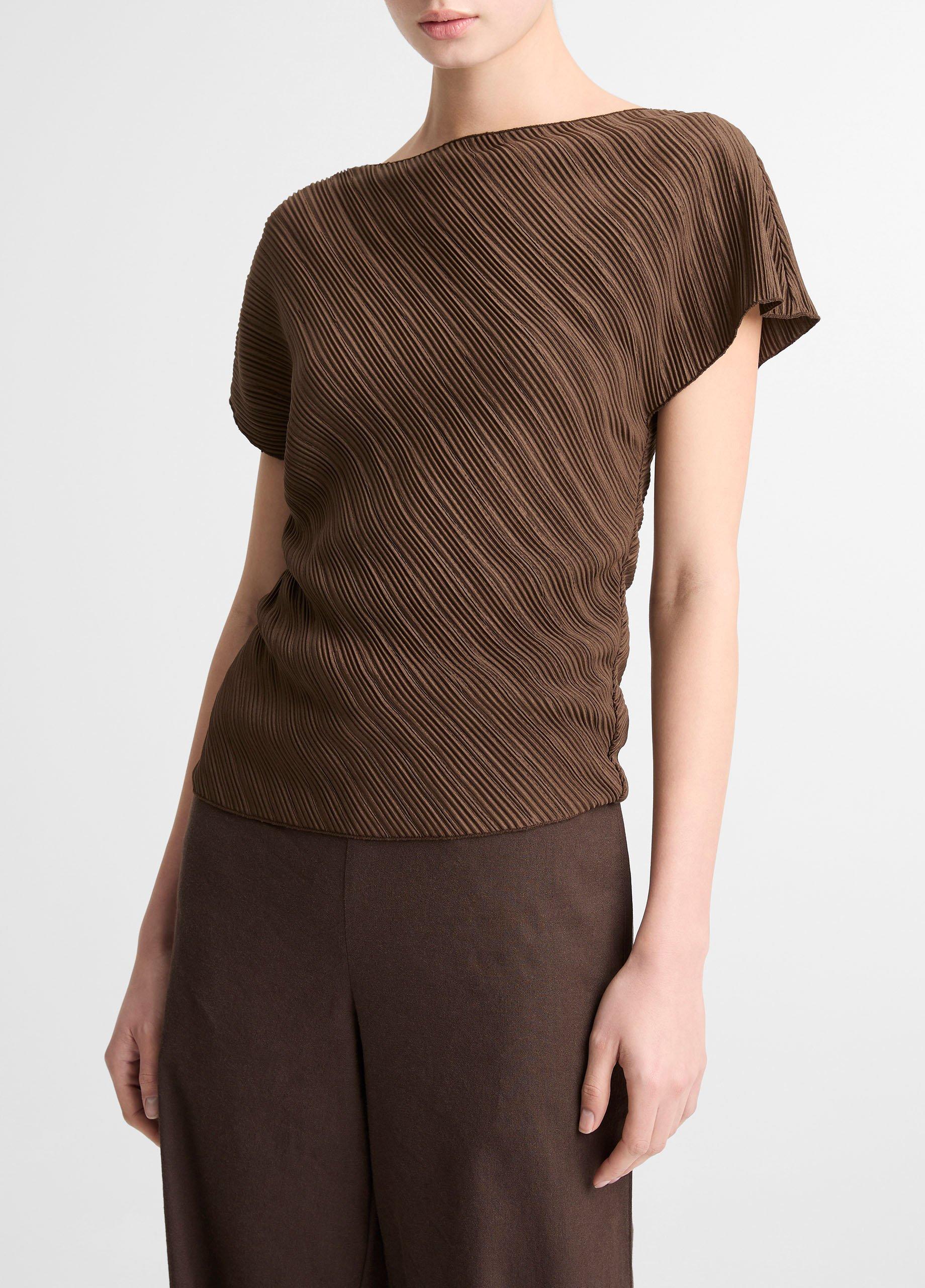 Diagonal Pleated Top image number 1