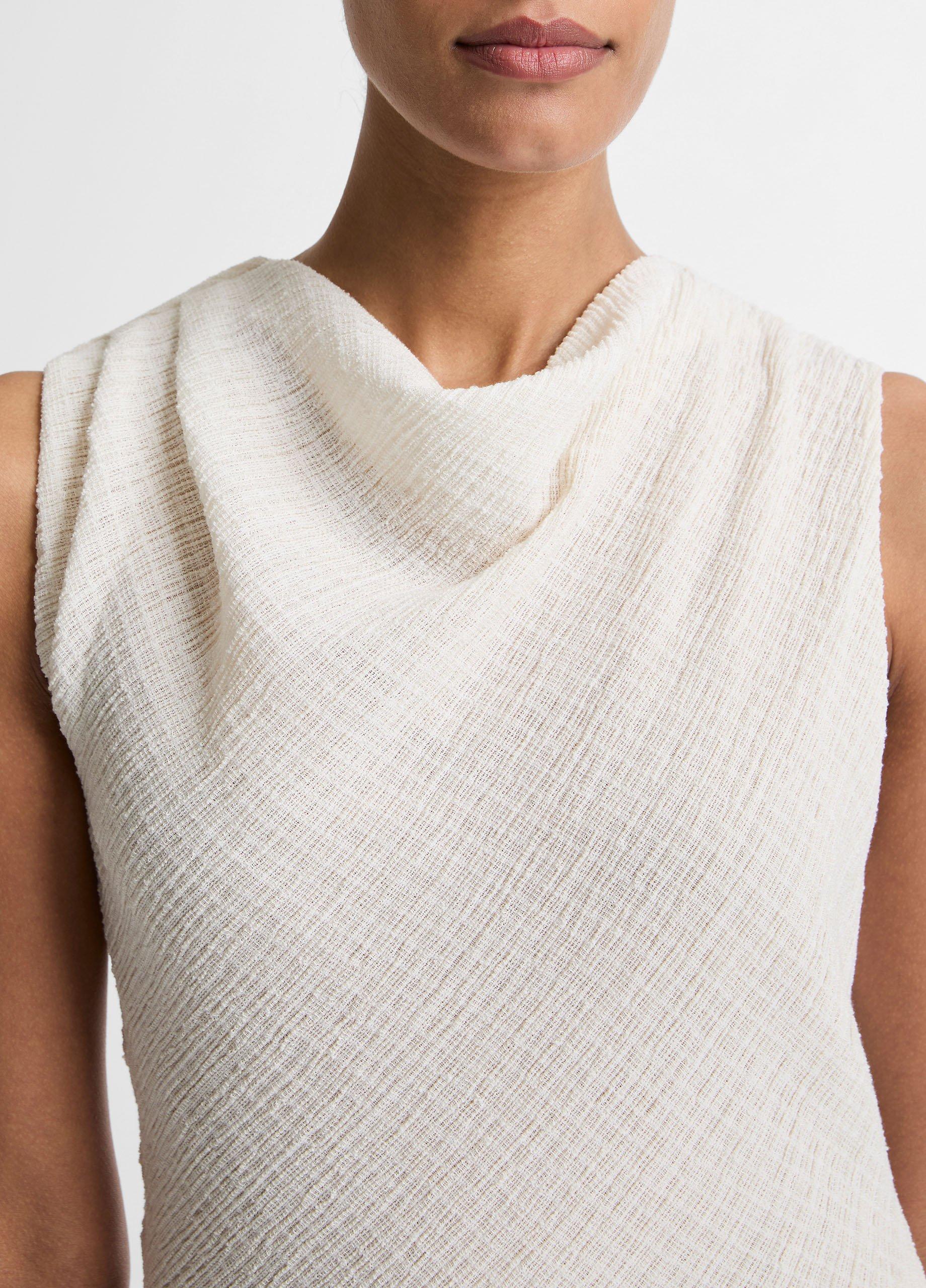 Shadow Grid Cowl-Neck Top image number 1