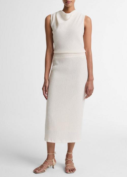 Shadow Grid Midi Skirt