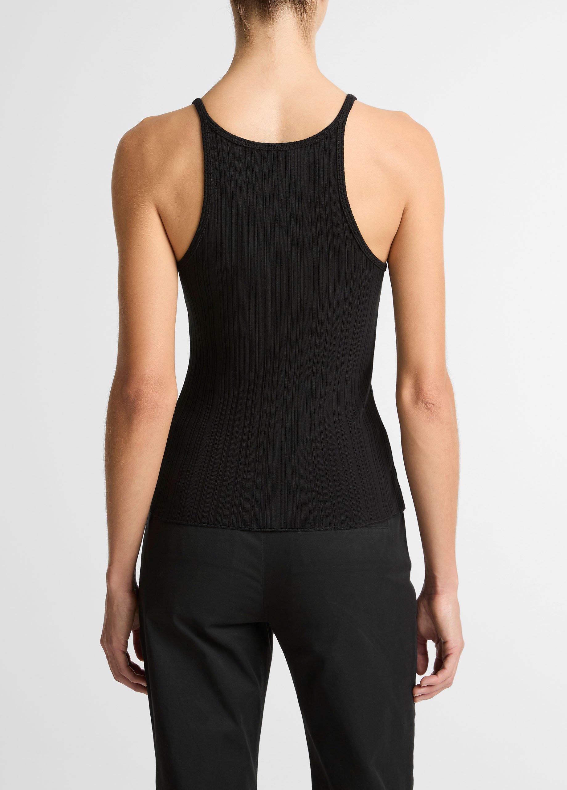 Variegated-Rib Cotton-Blend Tank image number 2