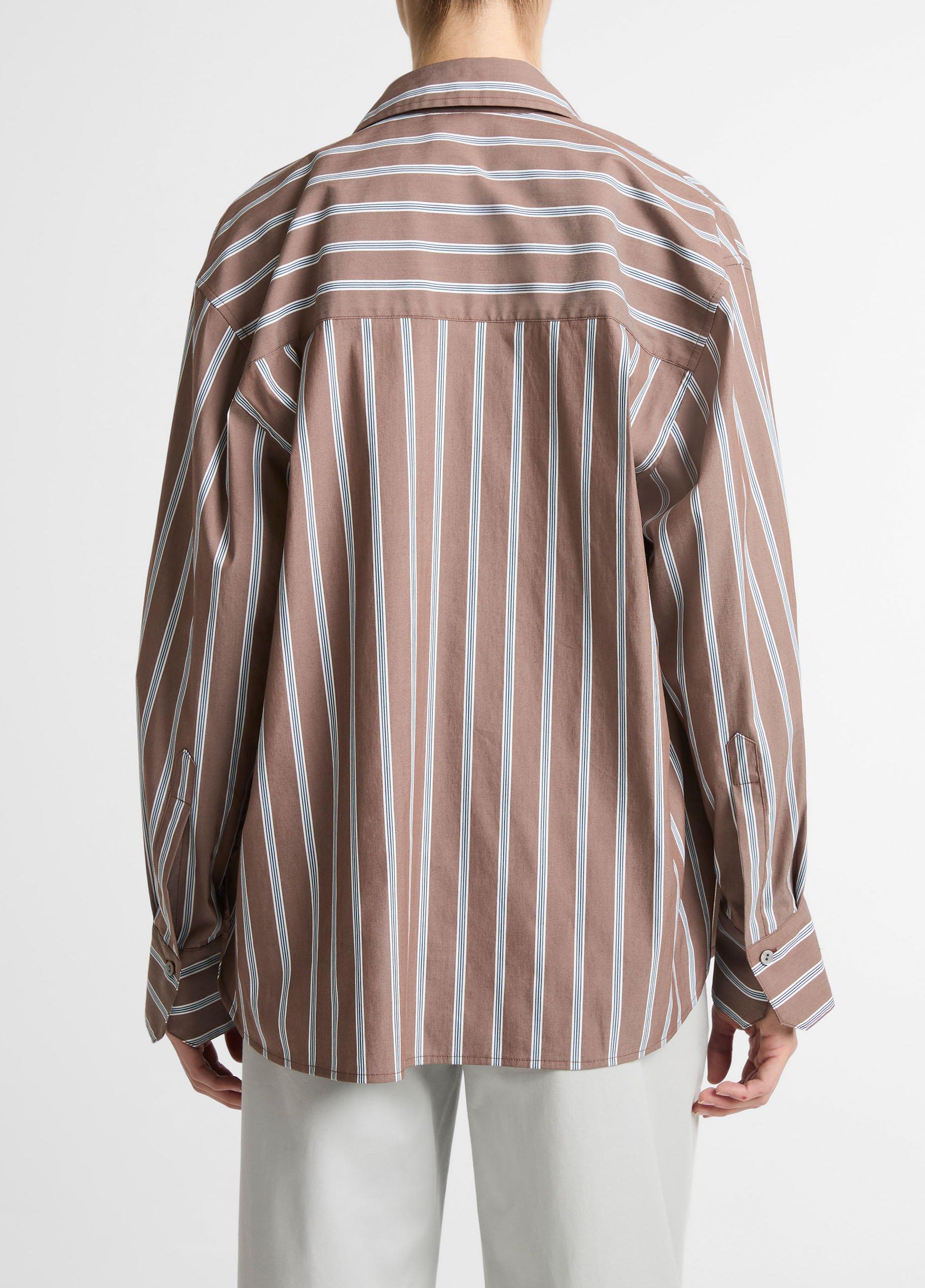 Striped Cotton-Blend Button-Front Shirt image number 2