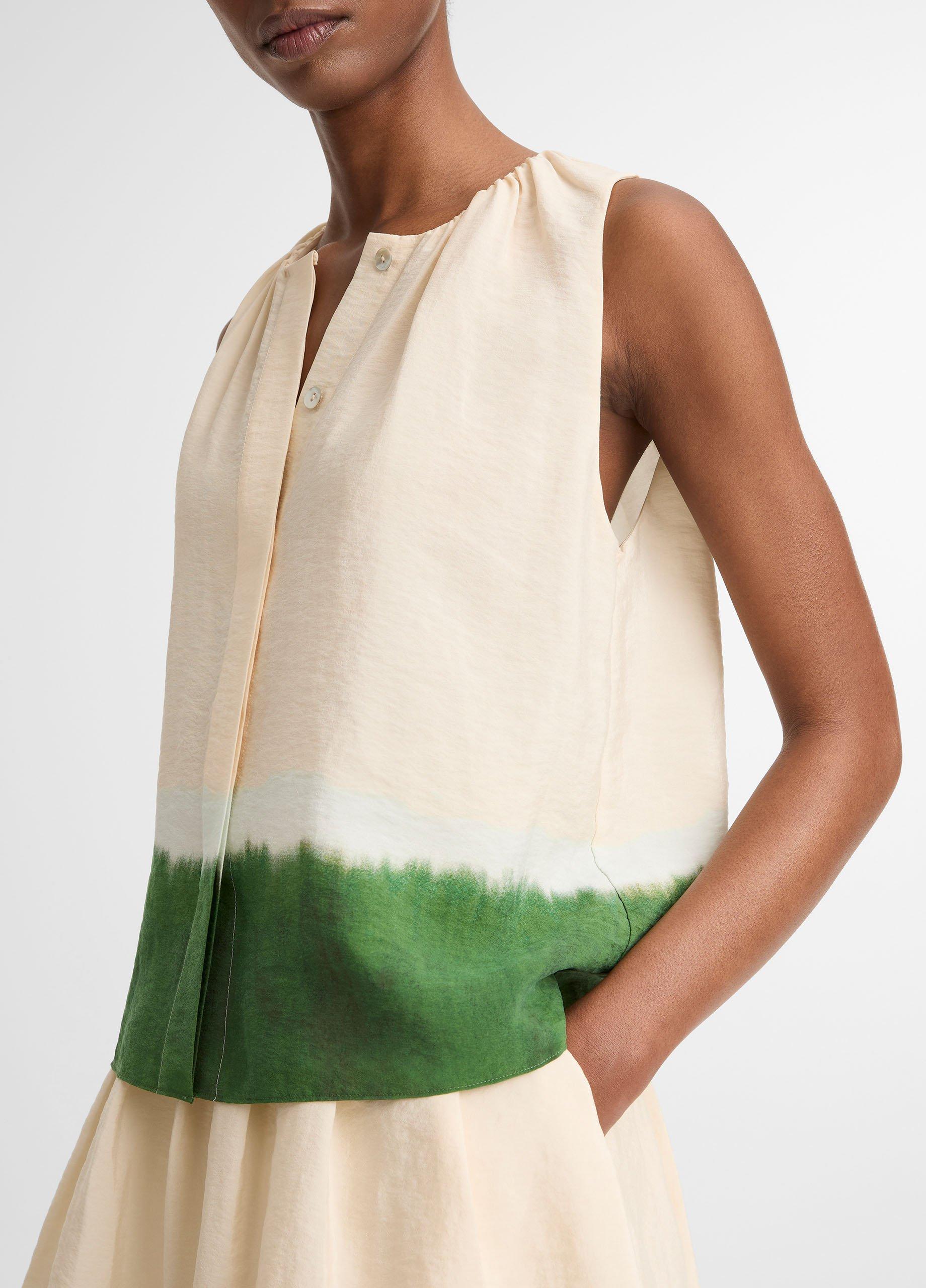 Dip-Dye Sleeveless A-Line Top image number 1