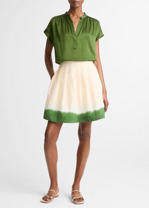 Dip-Dye Pleated Skirt