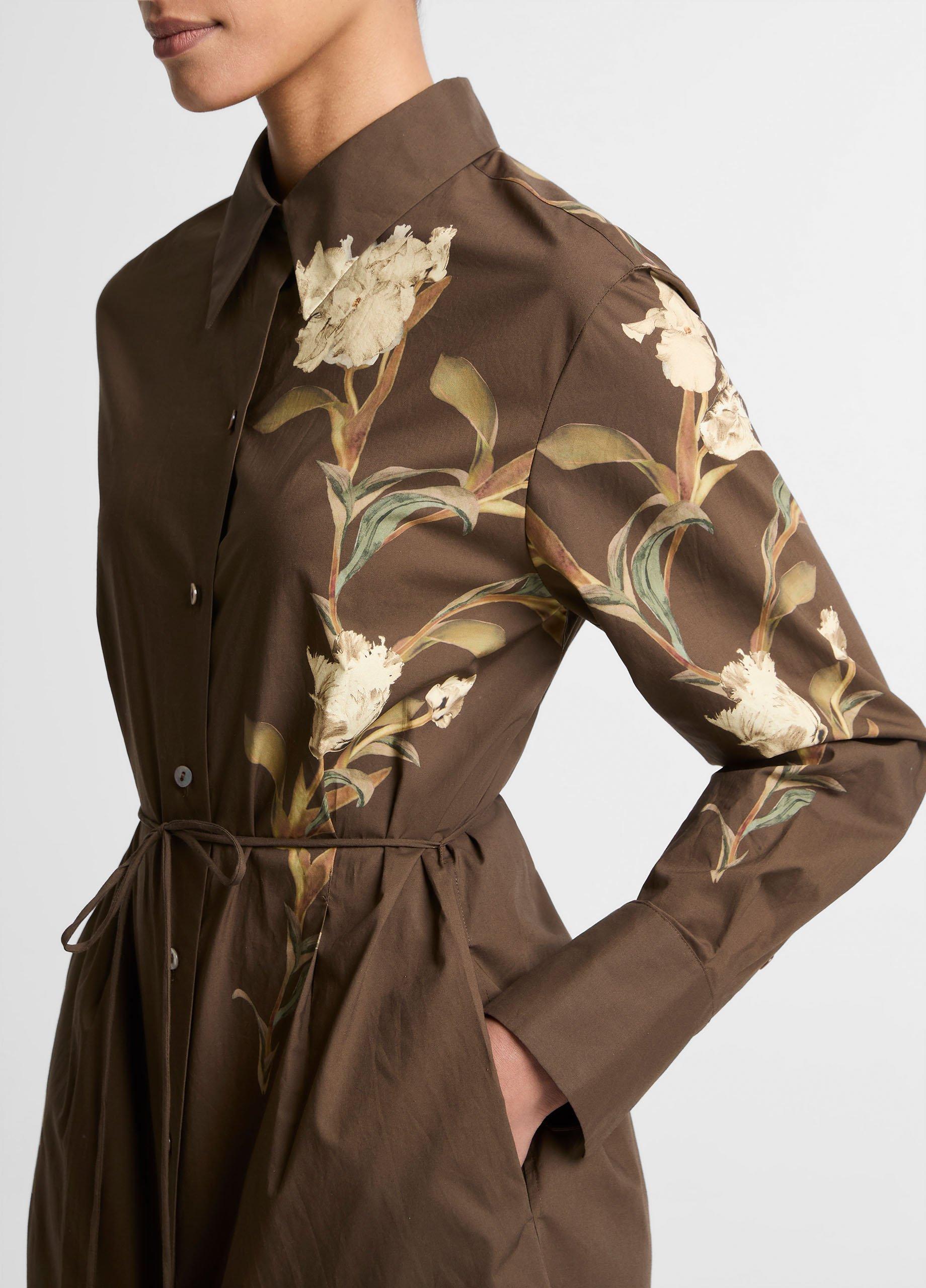 Placed Iris Cotton Shirt Dress image number 3