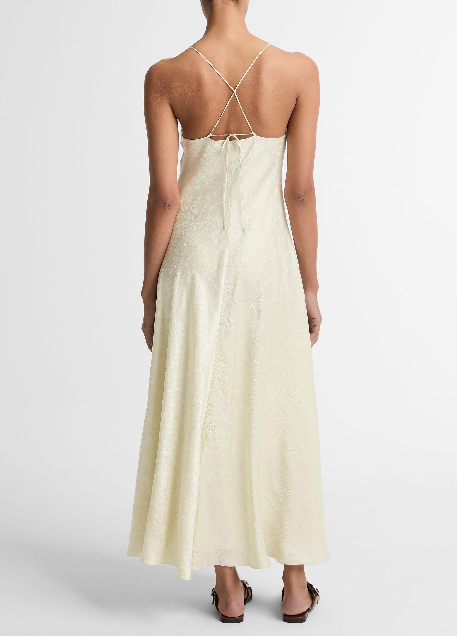 Floral Jacquard Satin Slip Dress image number 2