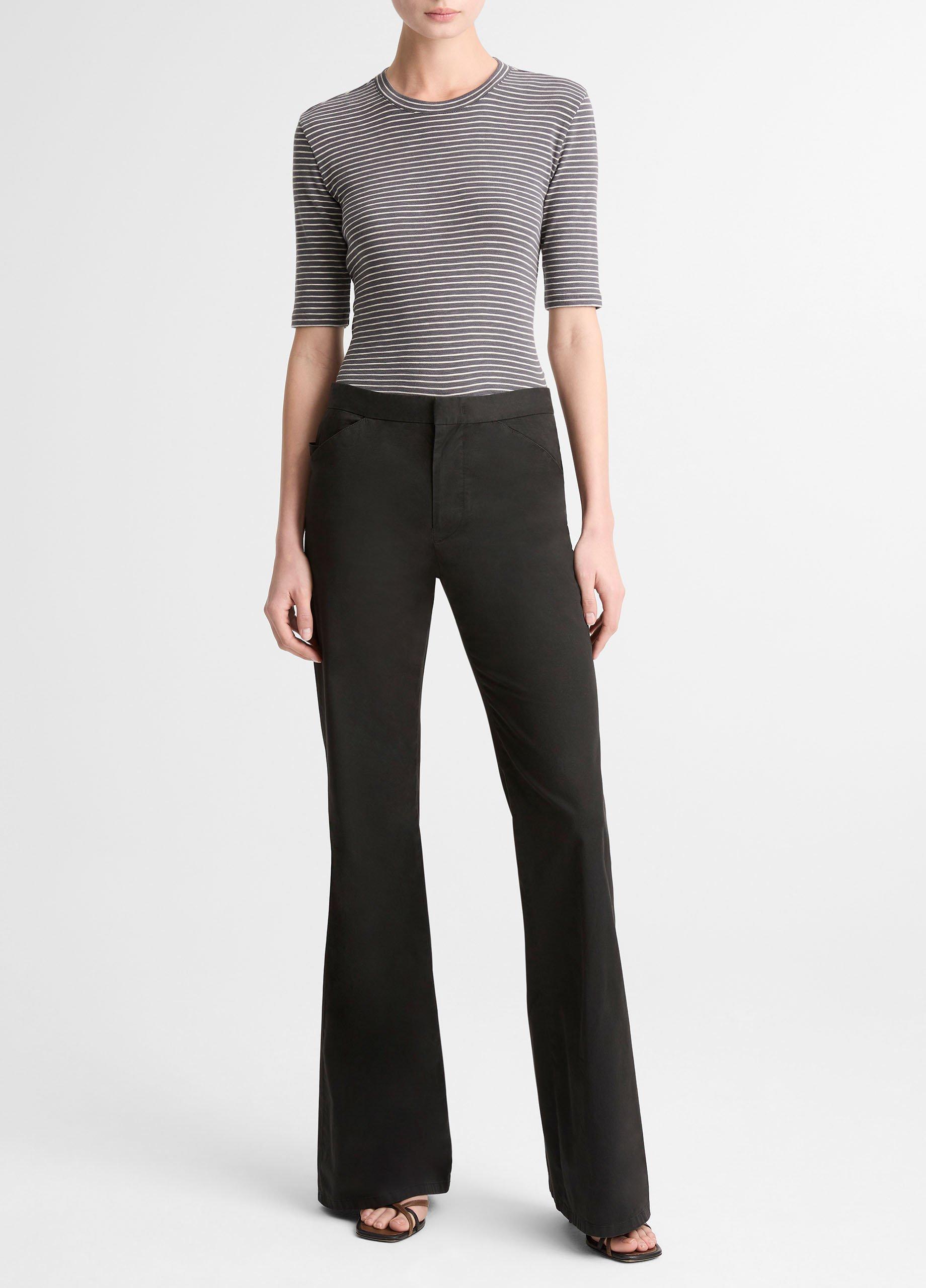 Italian Stretch-Cotton Flare Pant