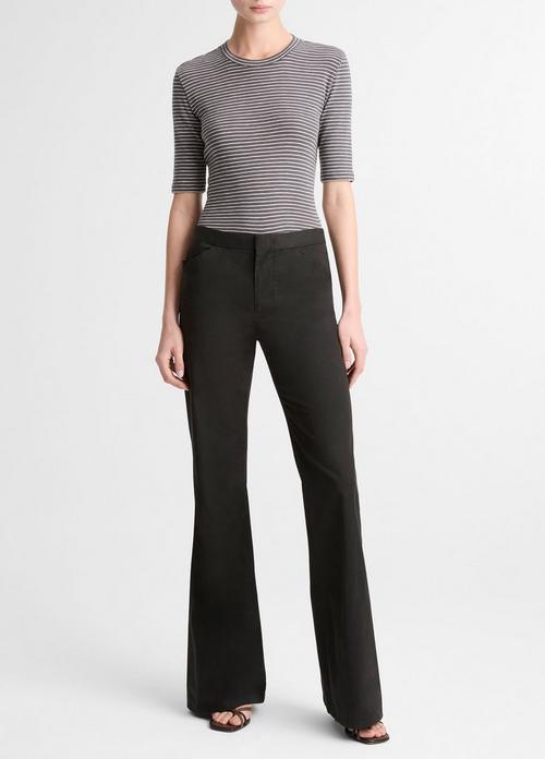 Italian Stretch-Cotton Flare Pant