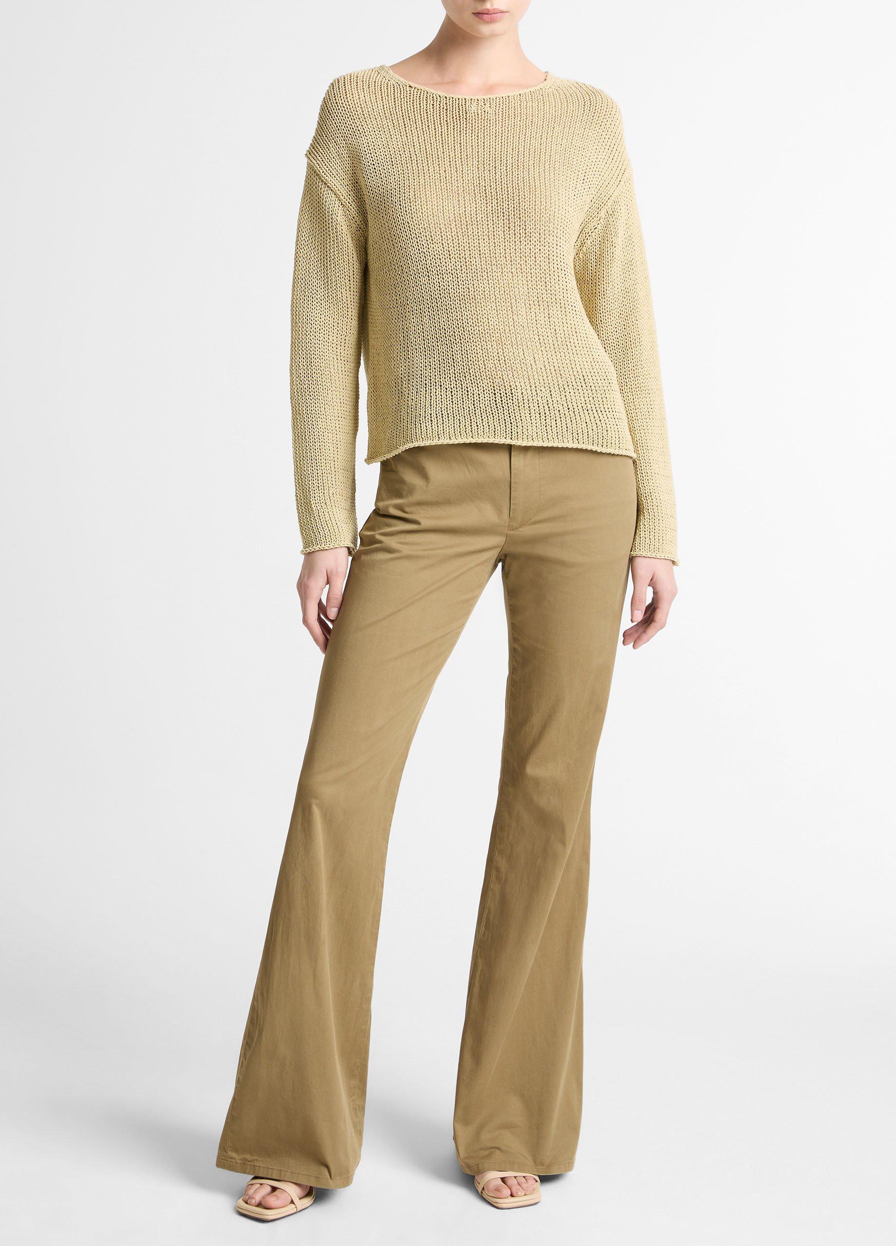 Italian Stretch-Cotton Flare Pant