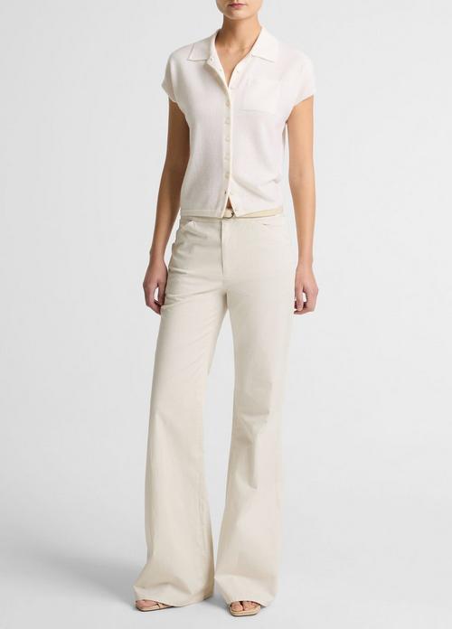 Italian Stretch-Cotton Flare Pant