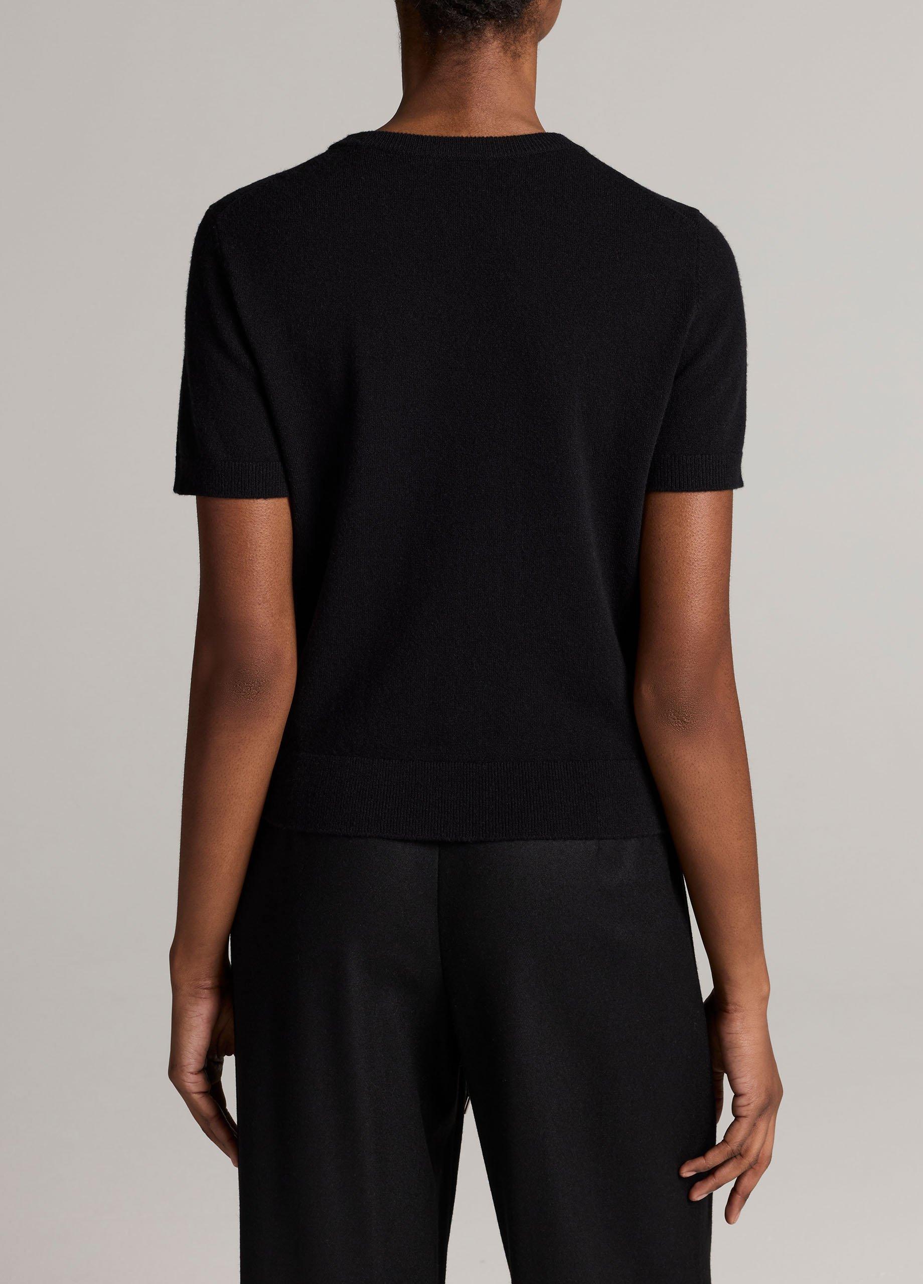 Wool & Cashmere-Blend Short-Sleeve Sweater image number 2
