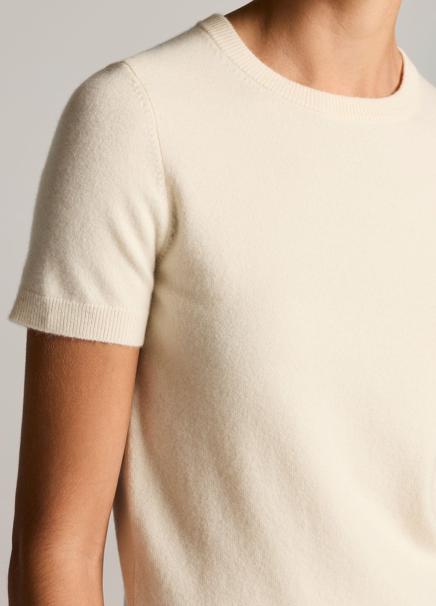 Wool & Cashmere-Blend Short-Sleeve Sweater image number 1