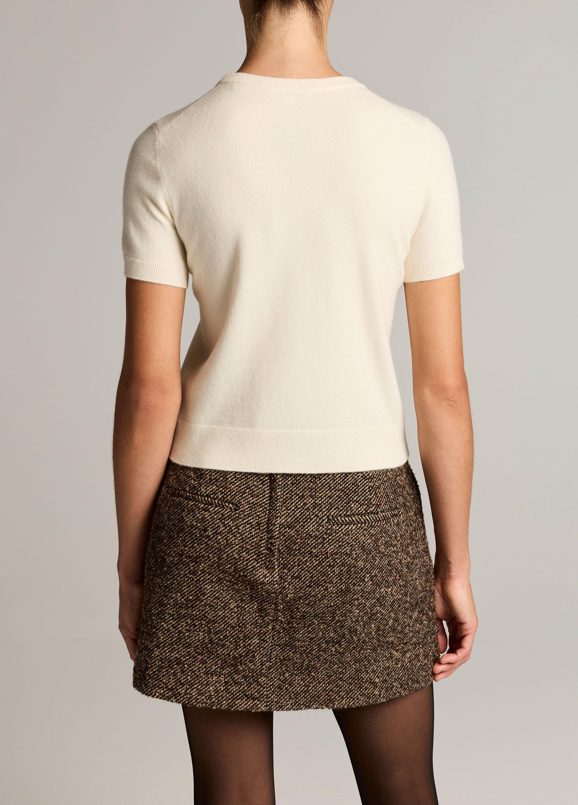 Wool & Cashmere-Blend Short-Sleeve Sweater image number 2