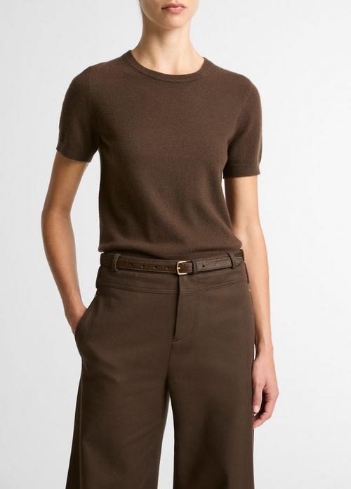 Wool & Cashmere-Blend Short-Sleeve Sweater