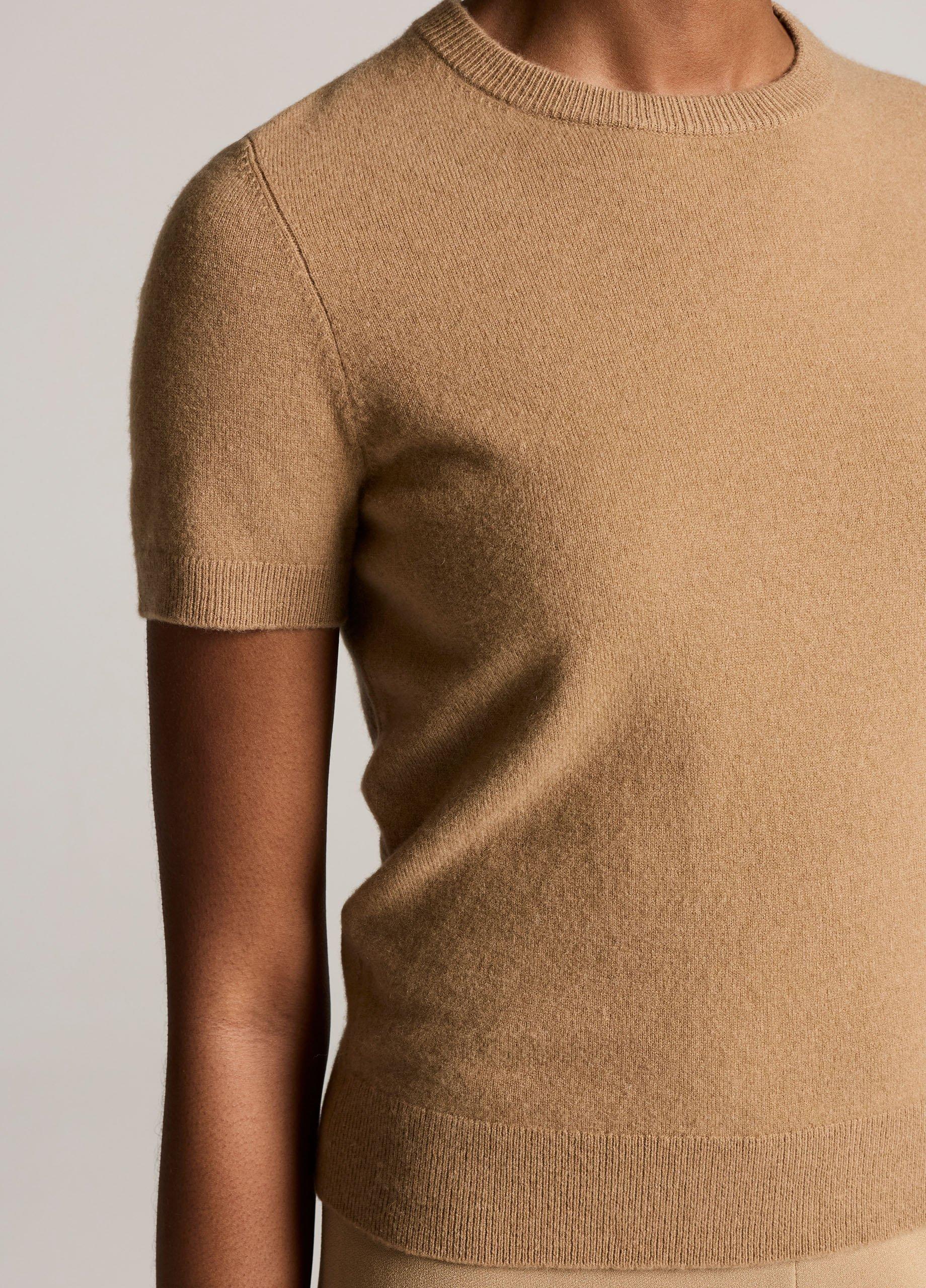 Wool & Cashmere-Blend Short-Sleeve Sweater image number 1