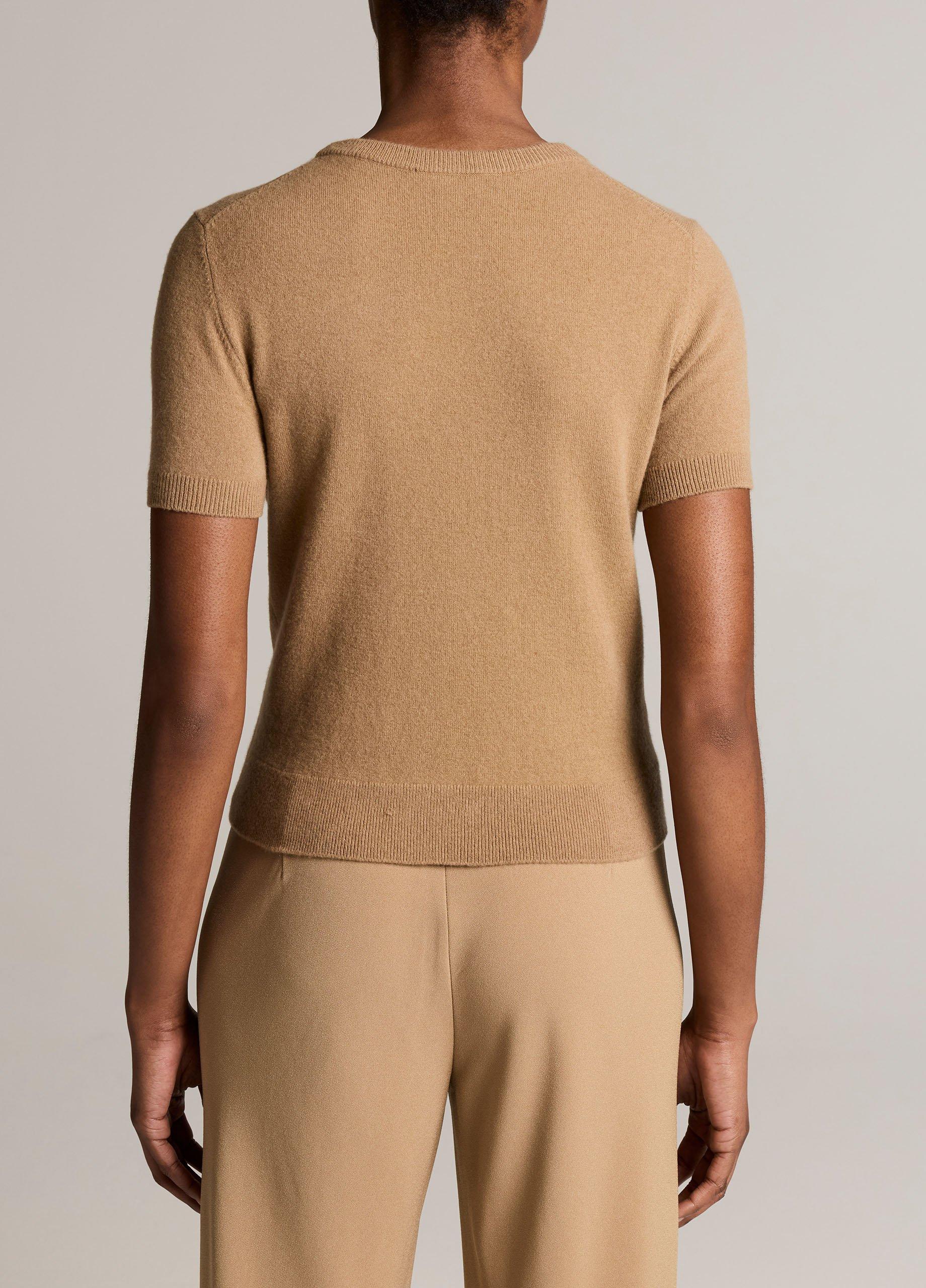 Wool & Cashmere-Blend Short-Sleeve Sweater image number 2