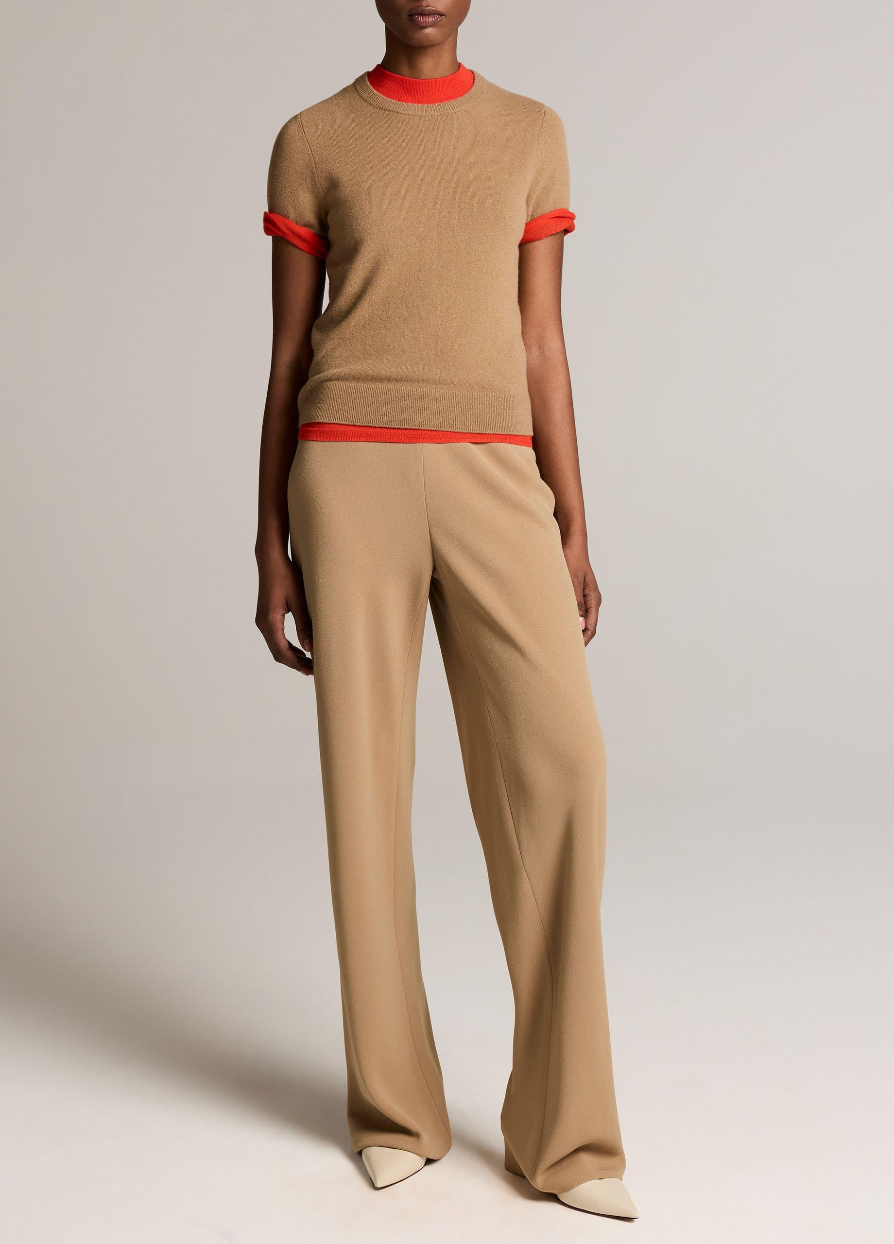 Wool & Cashmere-Blend Short-Sleeve Sweater image number 3