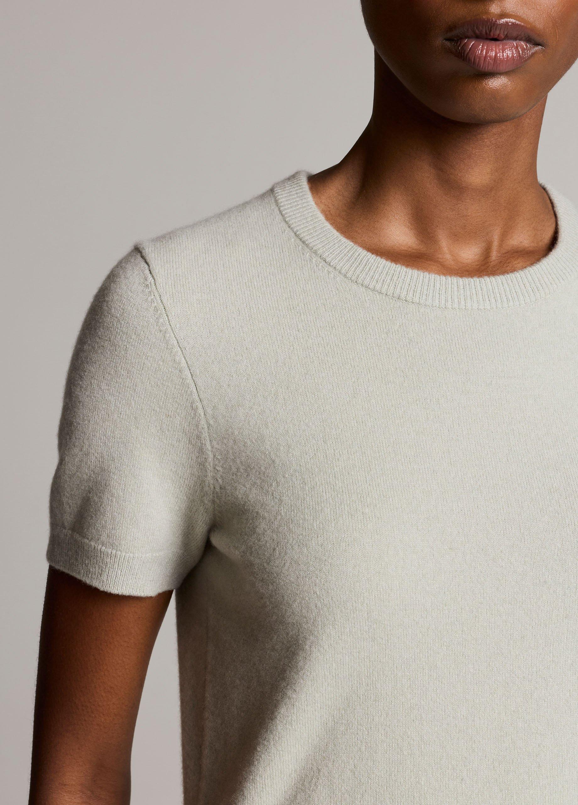 Wool & Cashmere-Blend Short-Sleeve Sweater image number 1