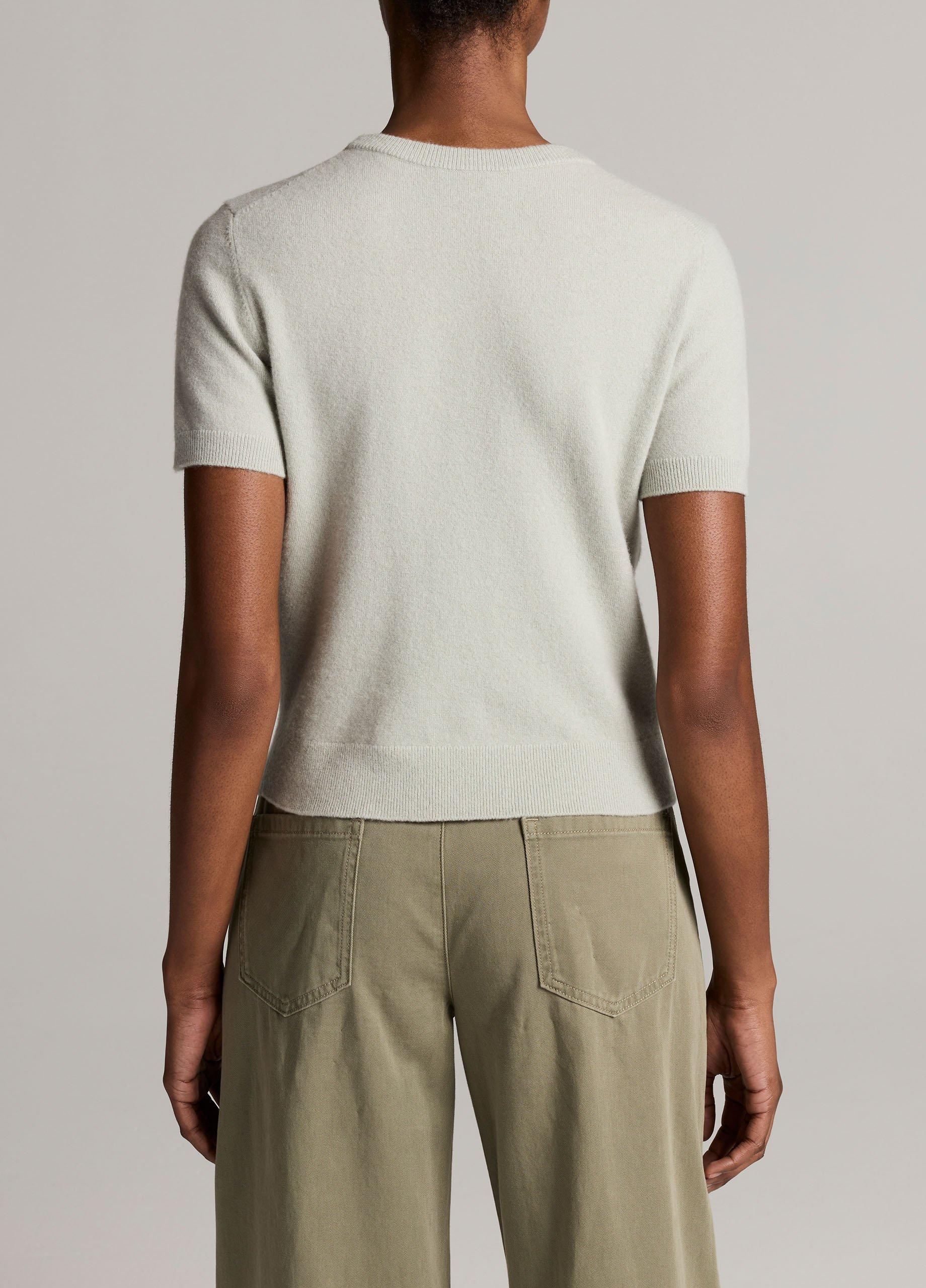Wool & Cashmere-Blend Short-Sleeve Sweater image number 2