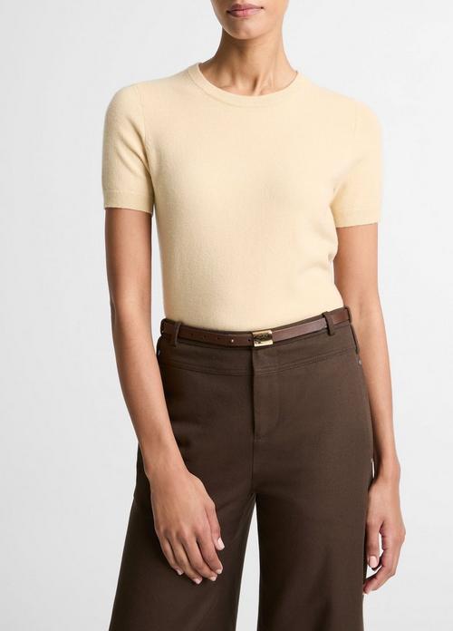 Wool & Cashmere-Blend Short-Sleeve Sweater
