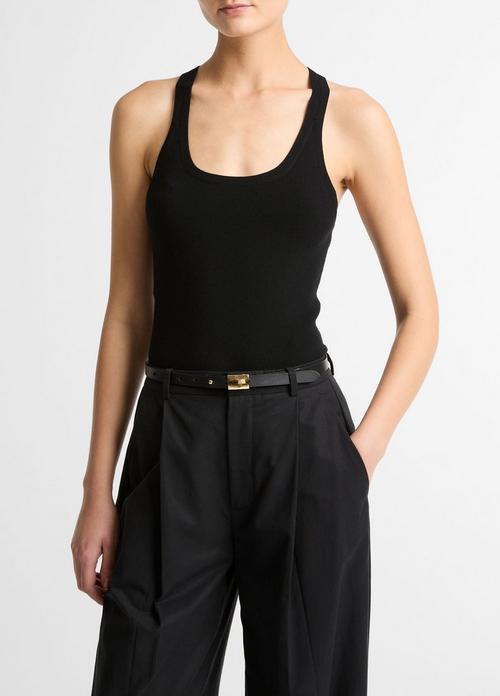 Milano-Stitch Scoop-Neck Sweater Tank