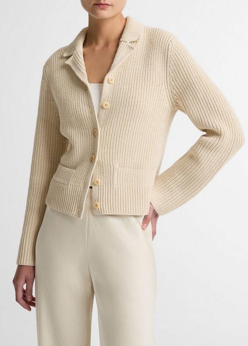 Cotton-Blend Pocket Cardigan