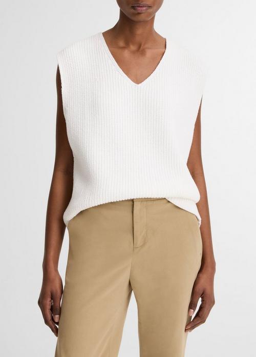 Cotton-Blend Relaxed Sweater Vest