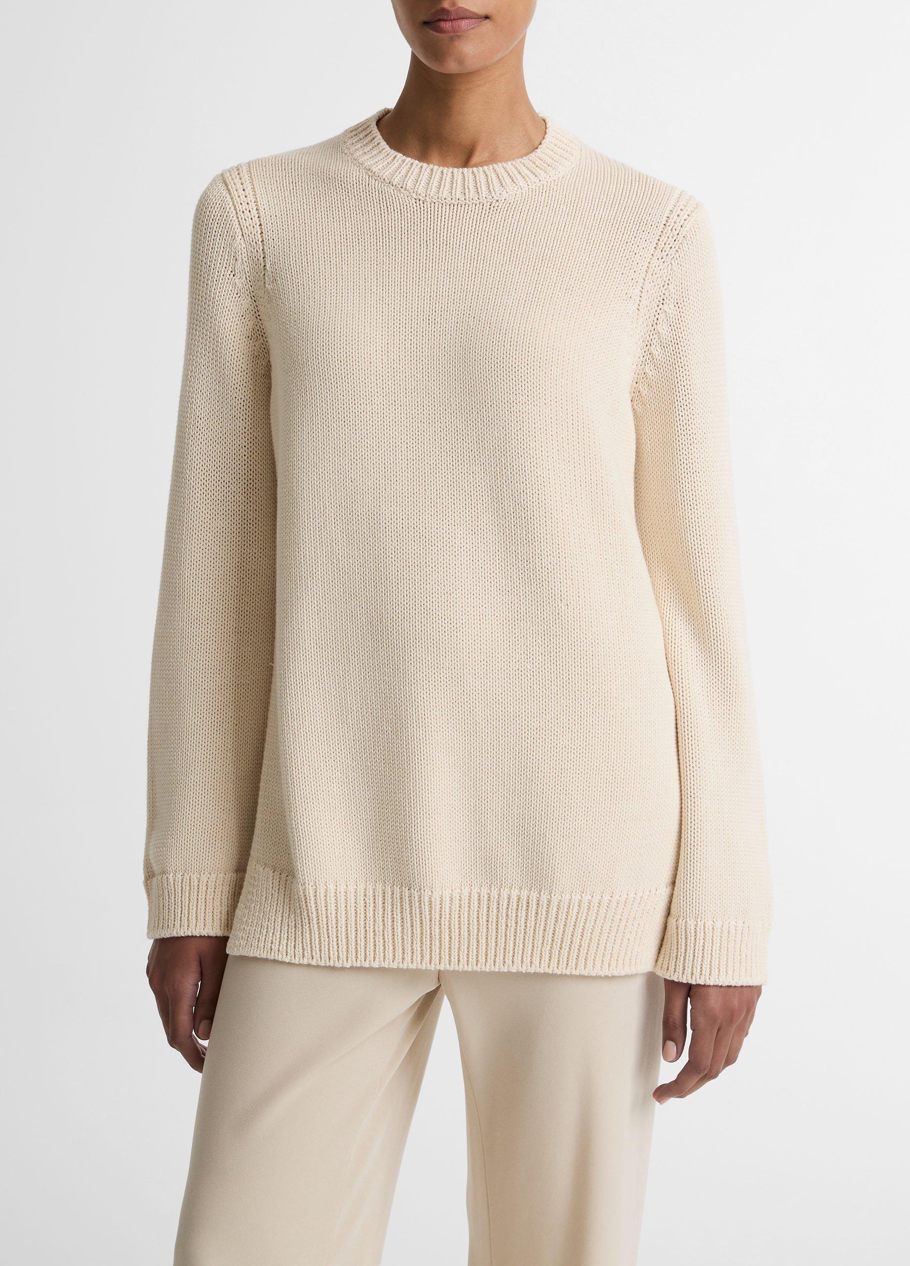 Italian Cotton-Blend Tunic Sweater