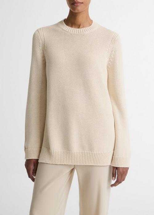 Italian Cotton-Blend Tunic Sweater