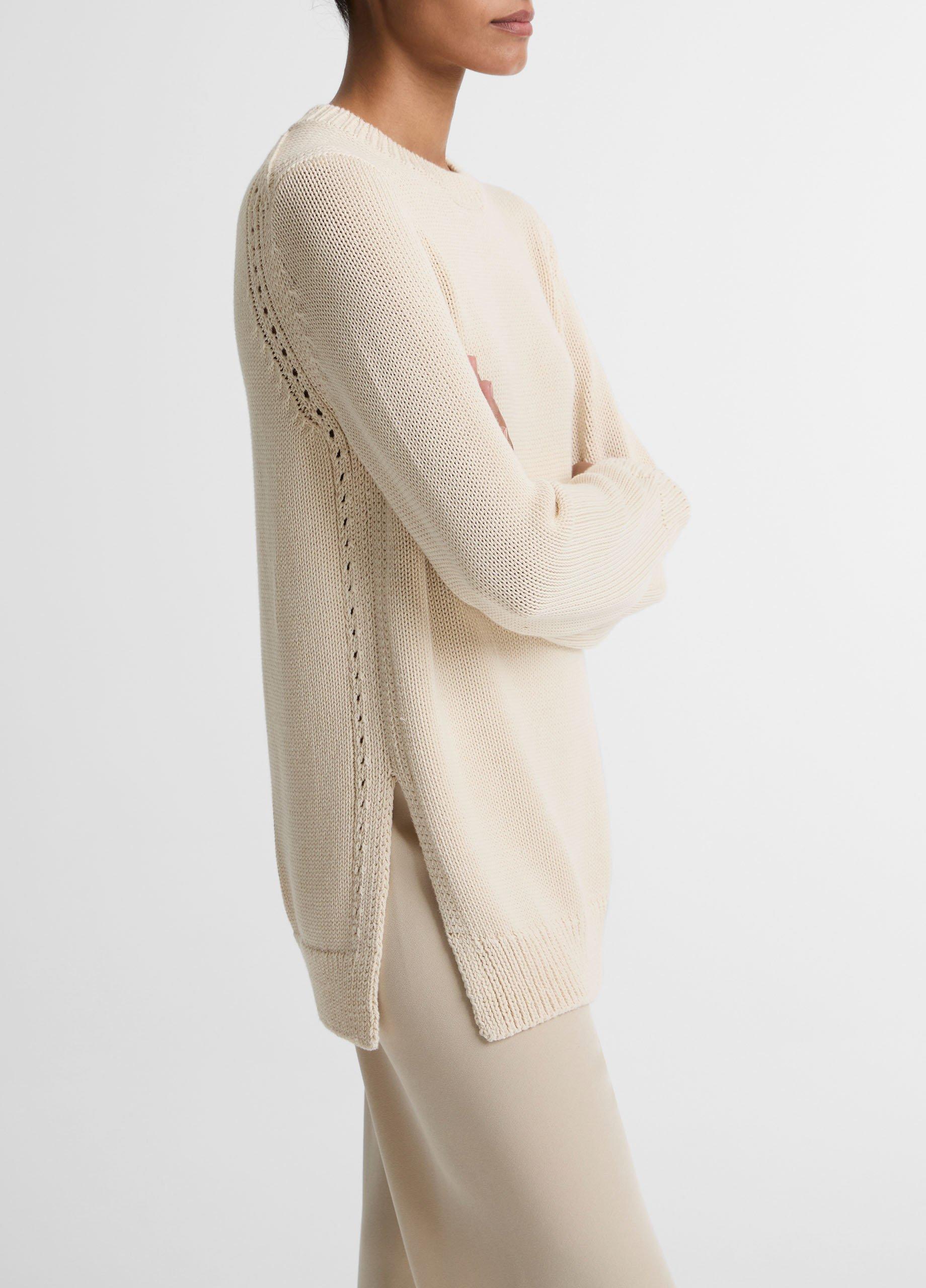 Italian Cotton-Blend Tunic Sweater image number 1