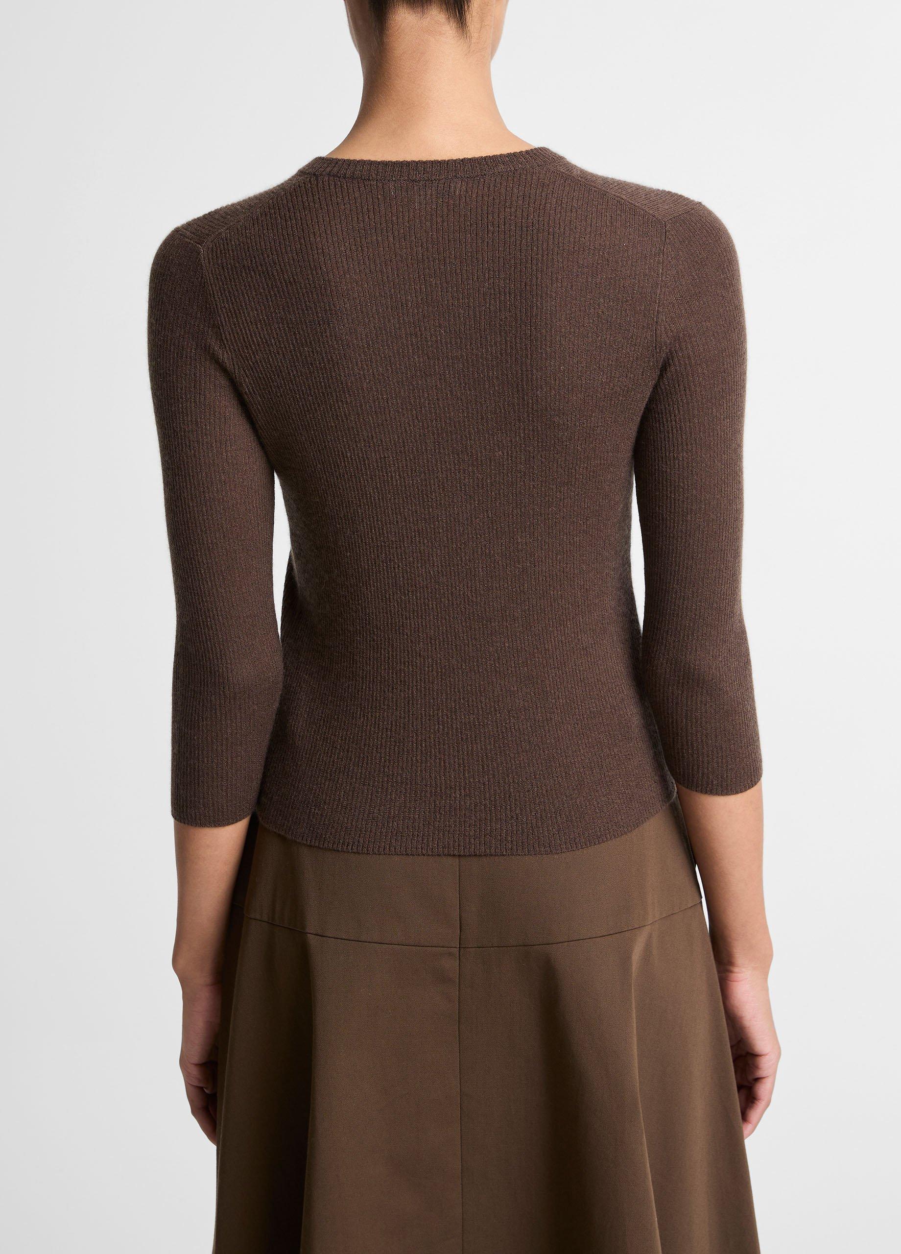 Cashmere-Silk High V-Neck Sweater&nbsp; image number 2