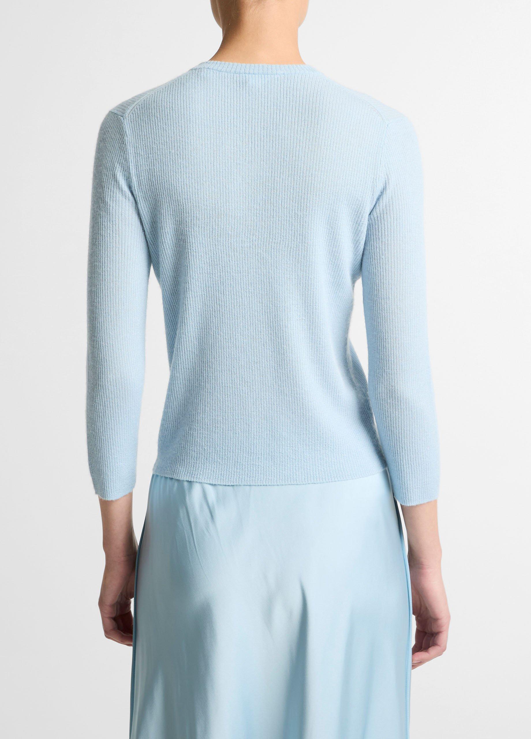 Cashmere-Silk High V-Neck Sweater&nbsp; image number 2
