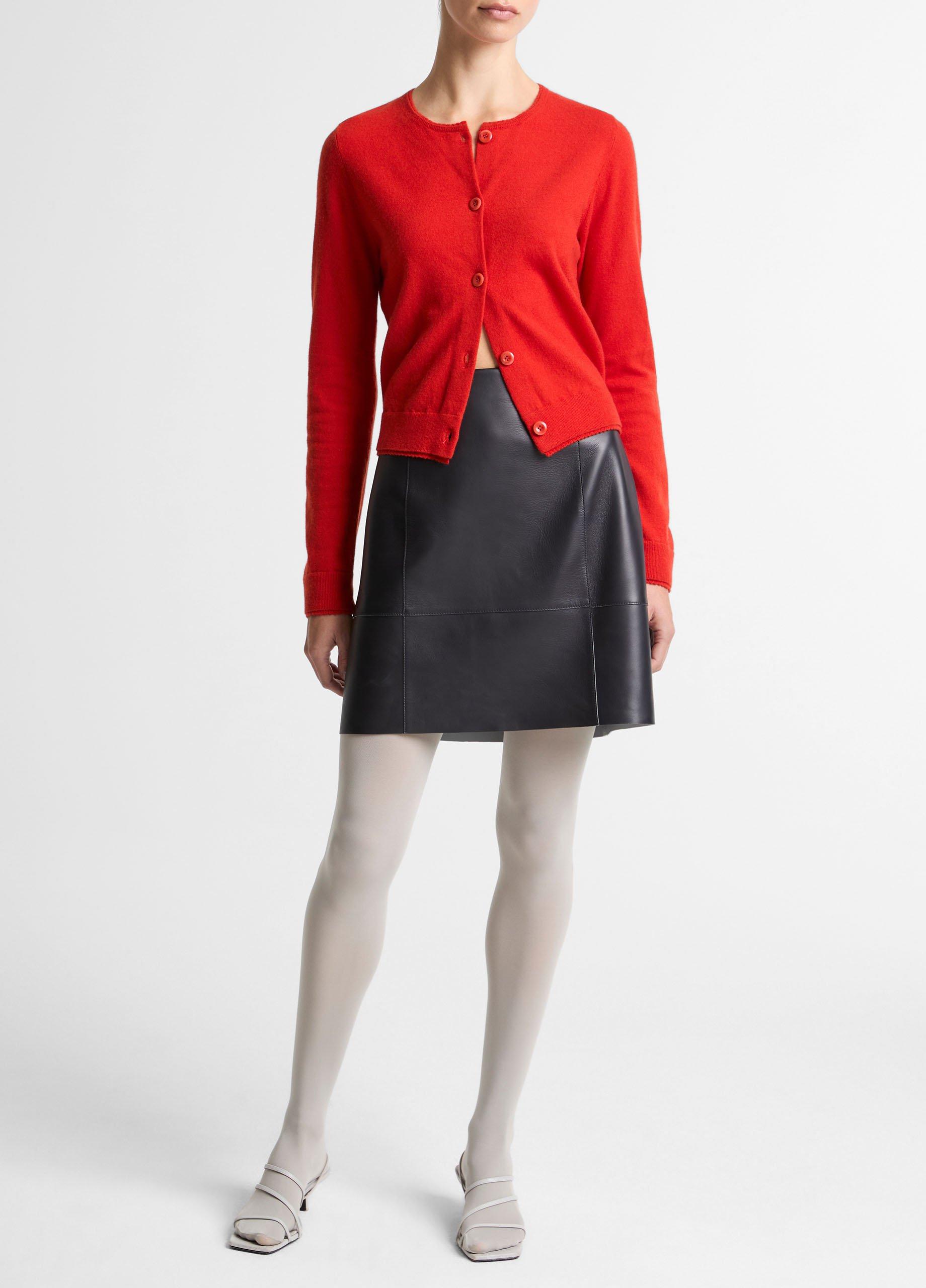Scallop-Trim Wool & Cashmere-Blend Cardigan image number 3