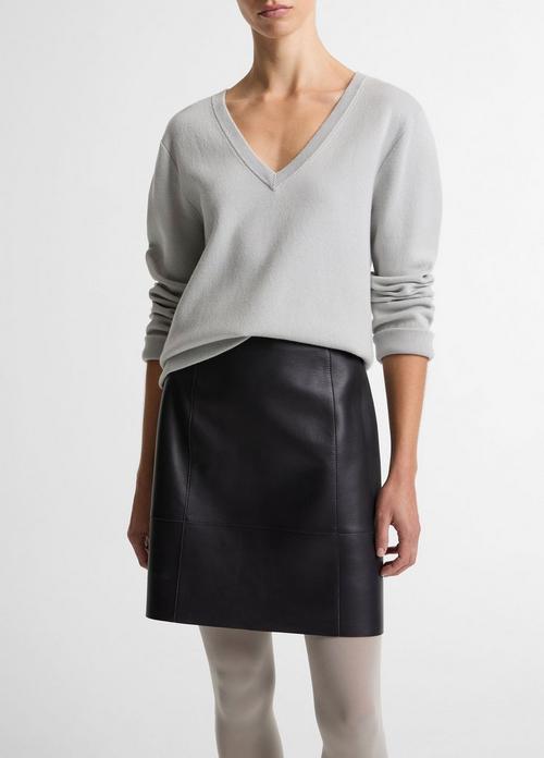 Double-Face Cotton-Blend V-Neck Sweater
