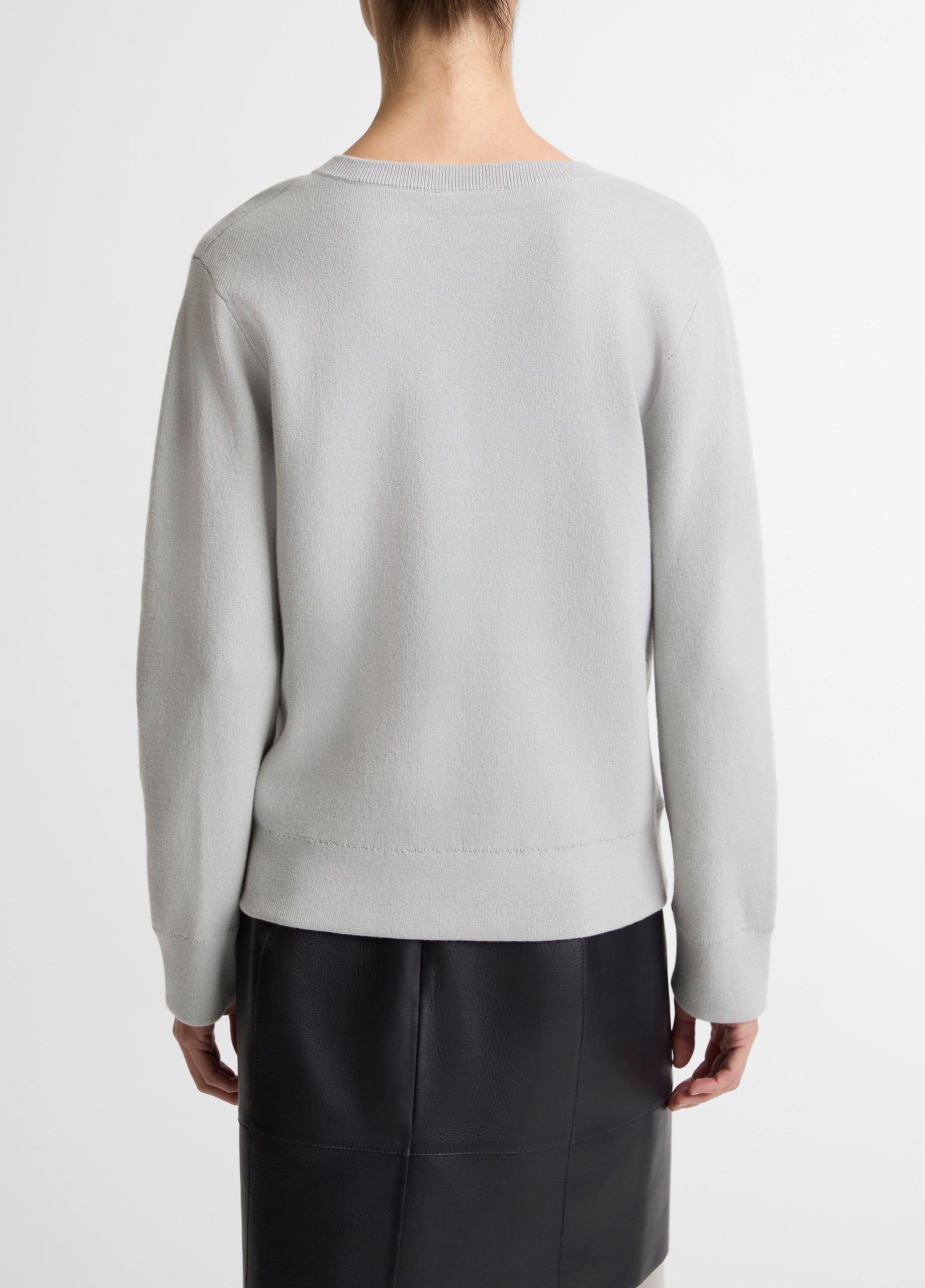 Double-Face Cotton-Blend V-Neck Sweater image number 2