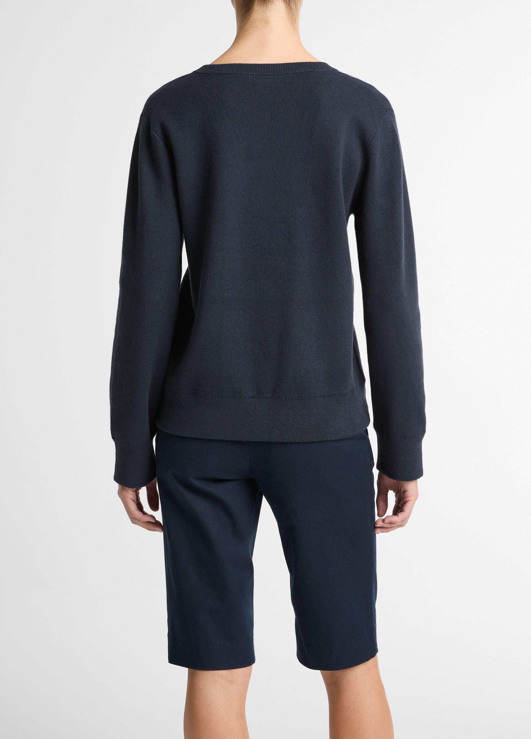 Double-Face Cotton-Blend V-Neck Sweater image number 2