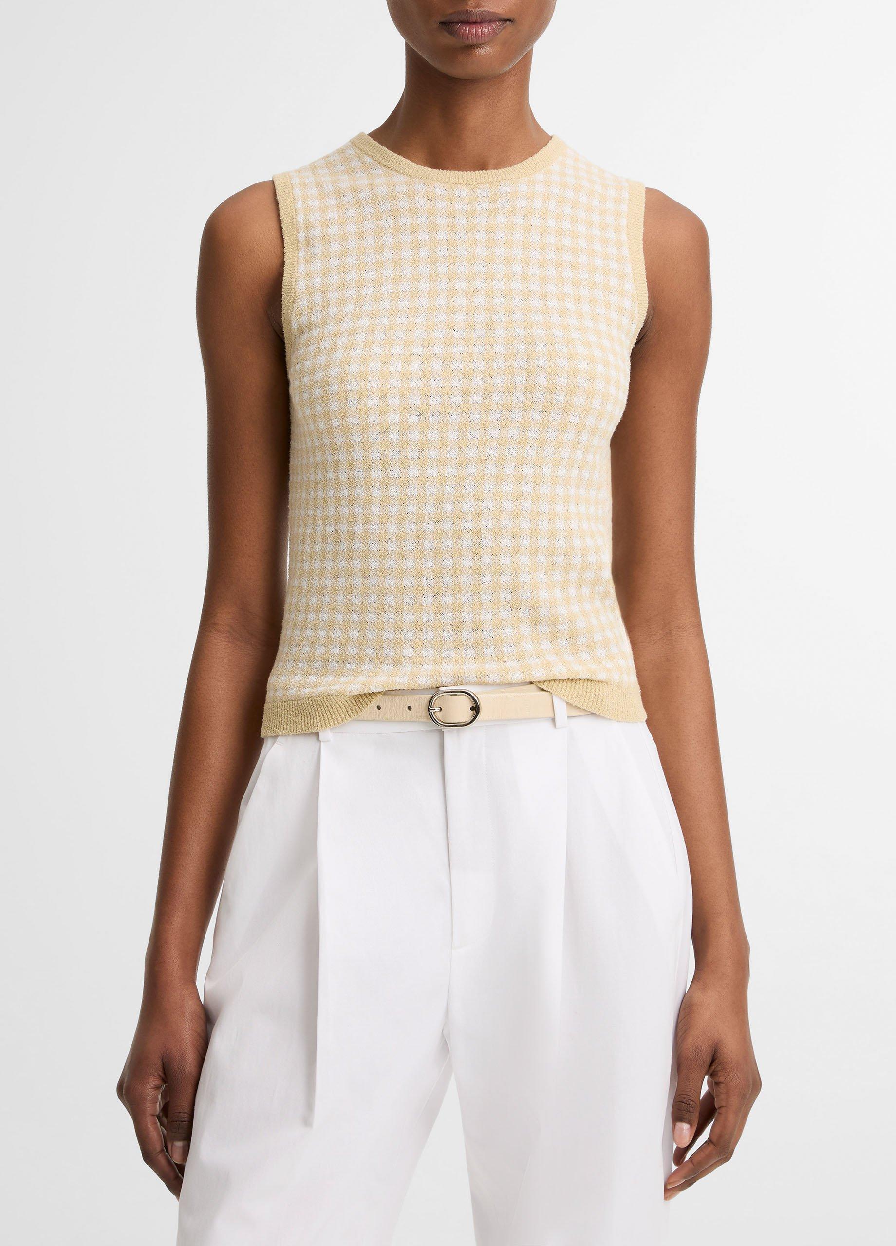 Gingham Italian Wool & Cotton-Blend Shell image number 0