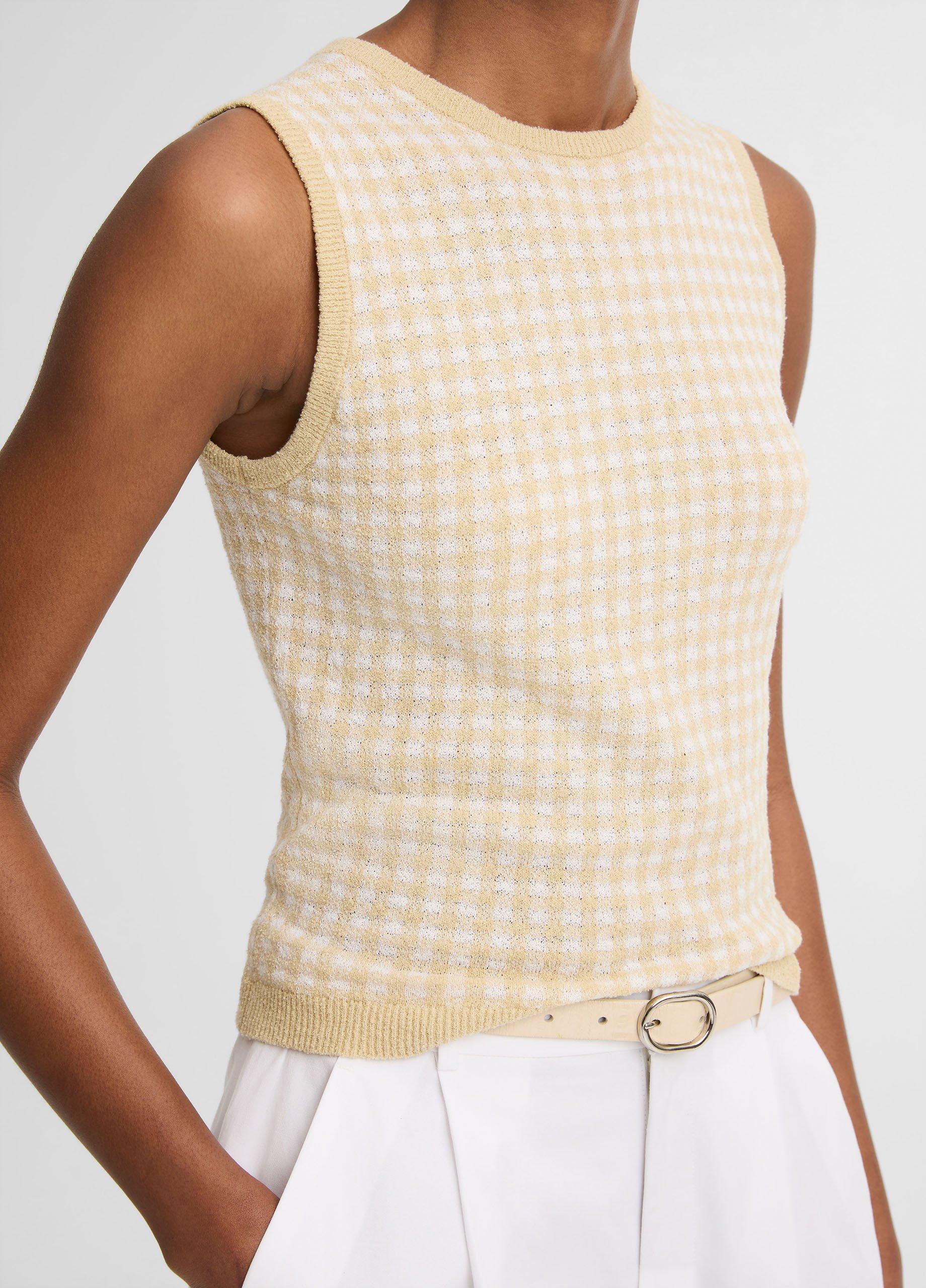 Gingham Italian Wool & Cotton-Blend Shell image number 1