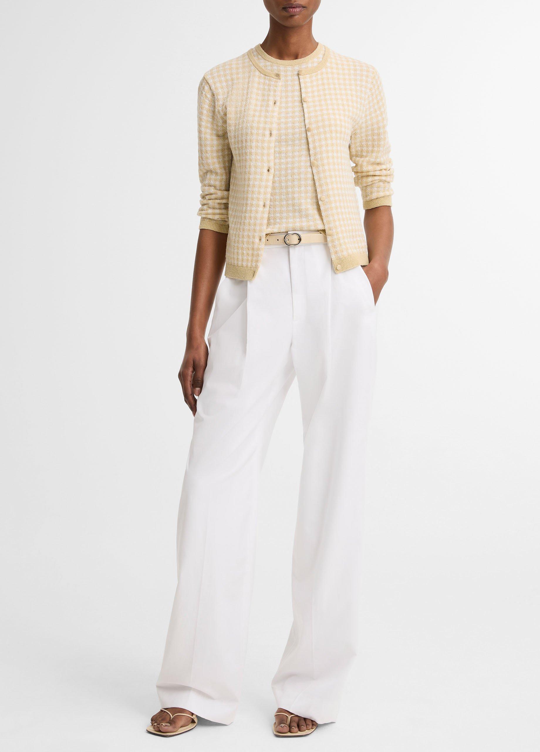 Gingham Italian Wool & Cotton-Blend Shell image number 3