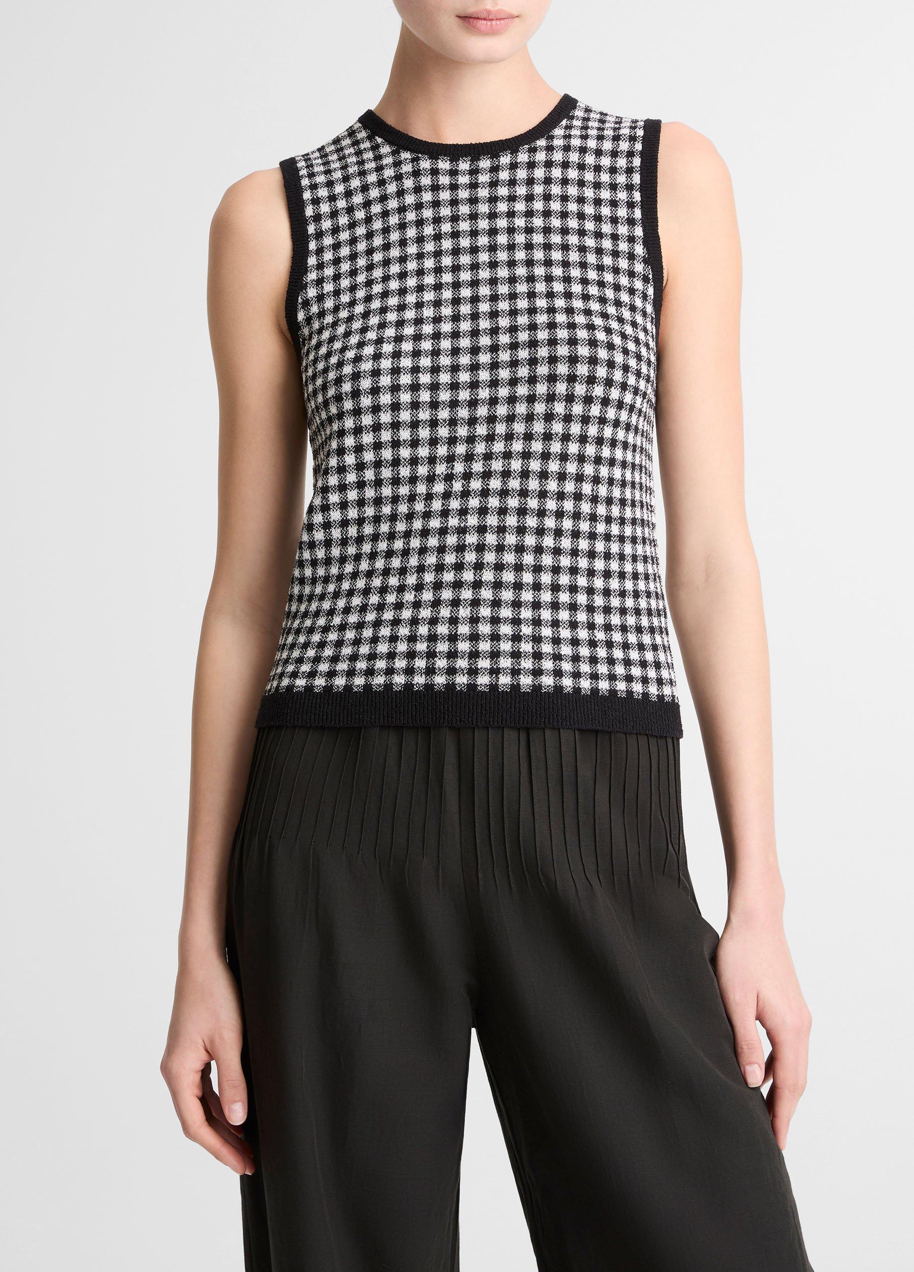 Gingham Italian Wool & Cotton-Blend Shell image number 0