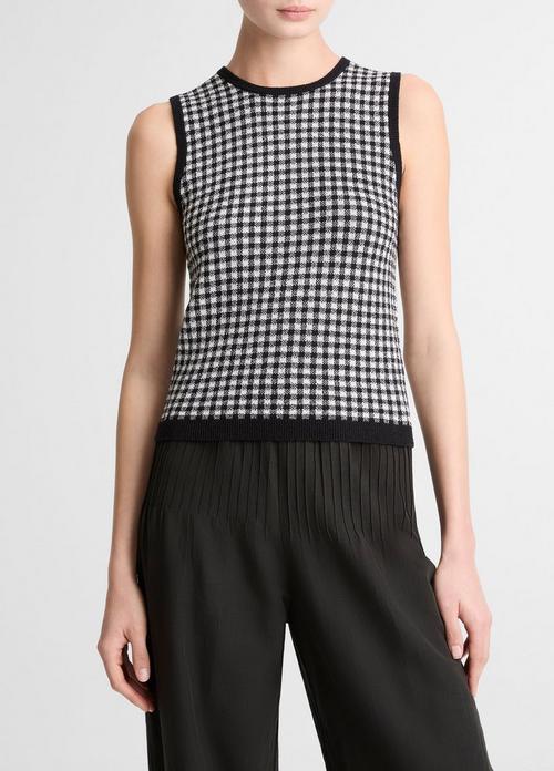 Gingham Italian Wool & Cotton-Blend Shell