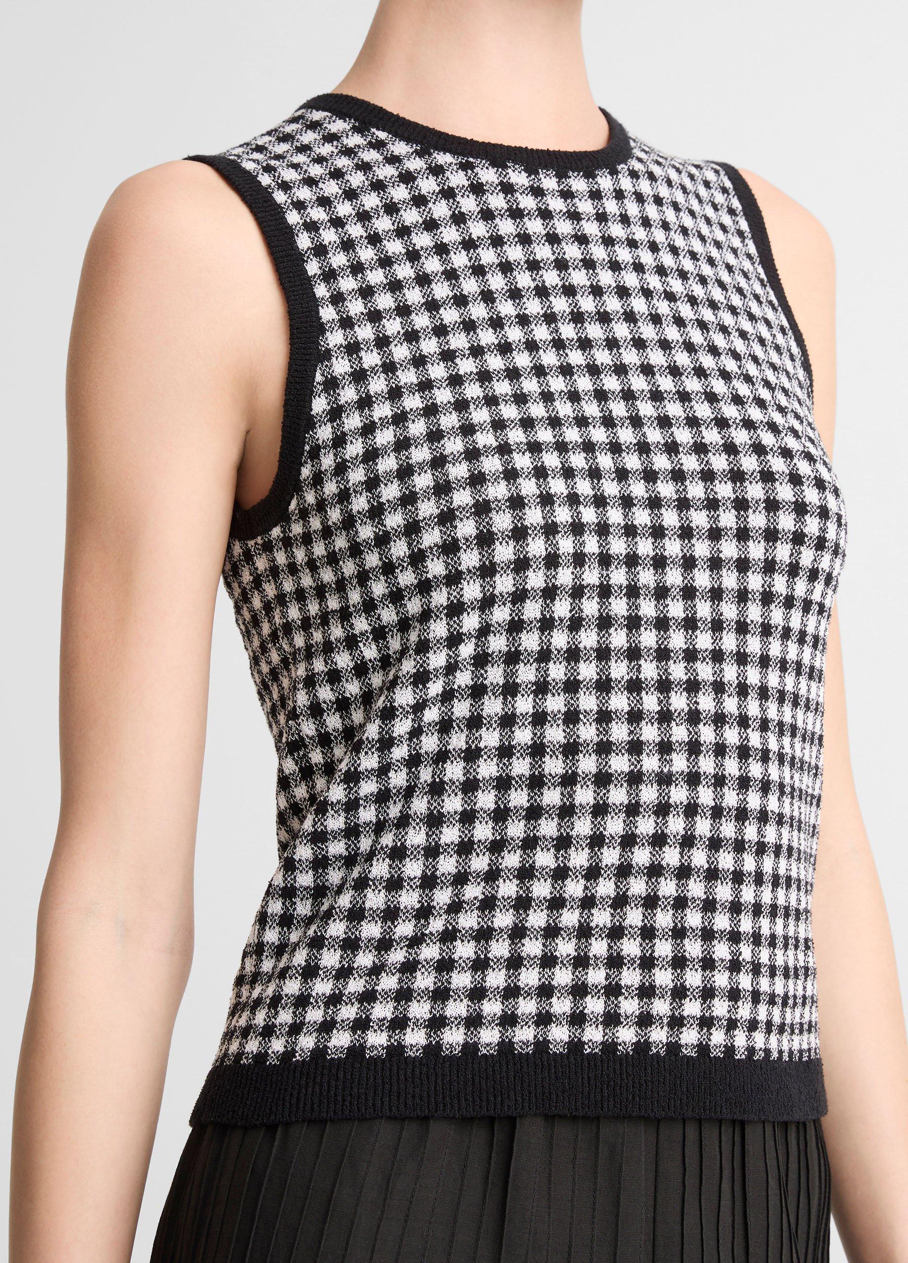 Gingham Italian Wool & Cotton-Blend Shell image number 1