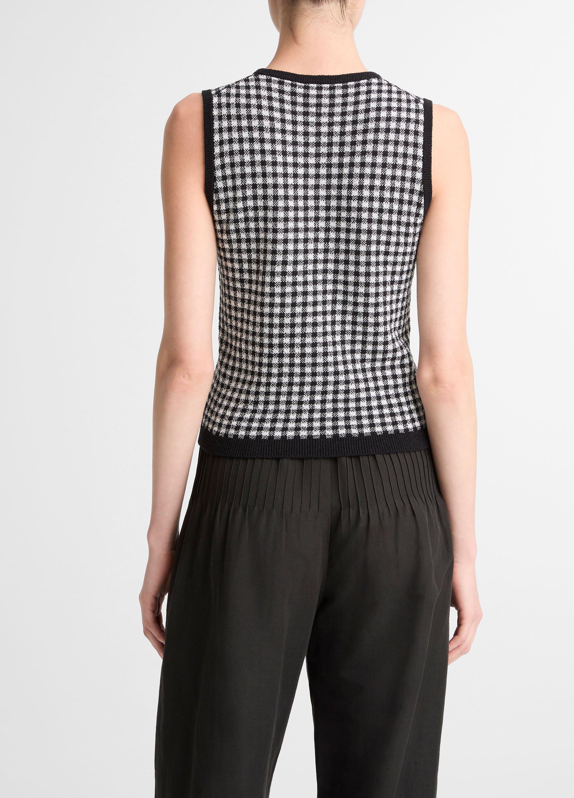 Gingham Italian Wool & Cotton-Blend Shell image number 2