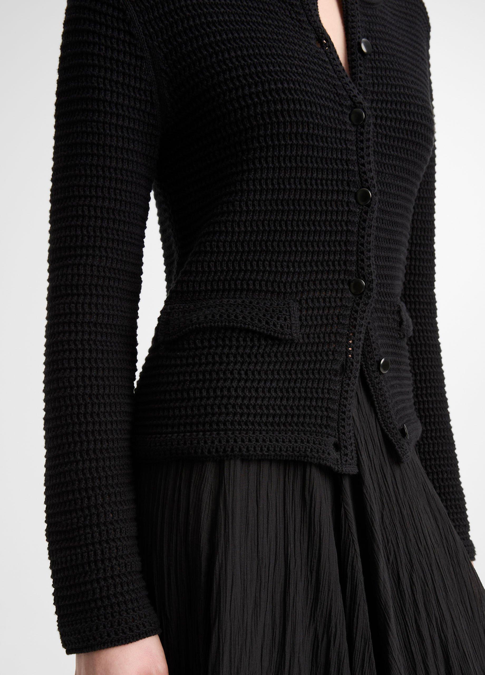 Italian Cotton Crochet Cardigan image number 1