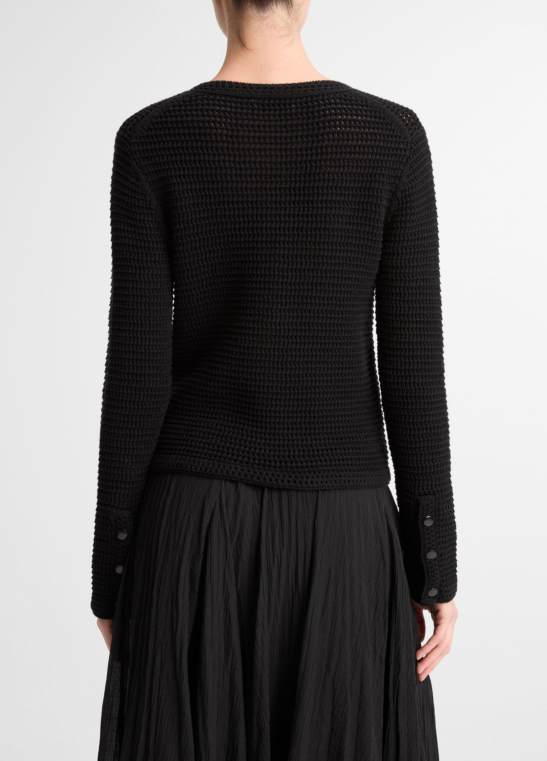 Italian Cotton Crochet Cardigan image number 2