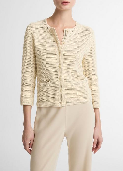 Italian Cotton Crochet Cardigan