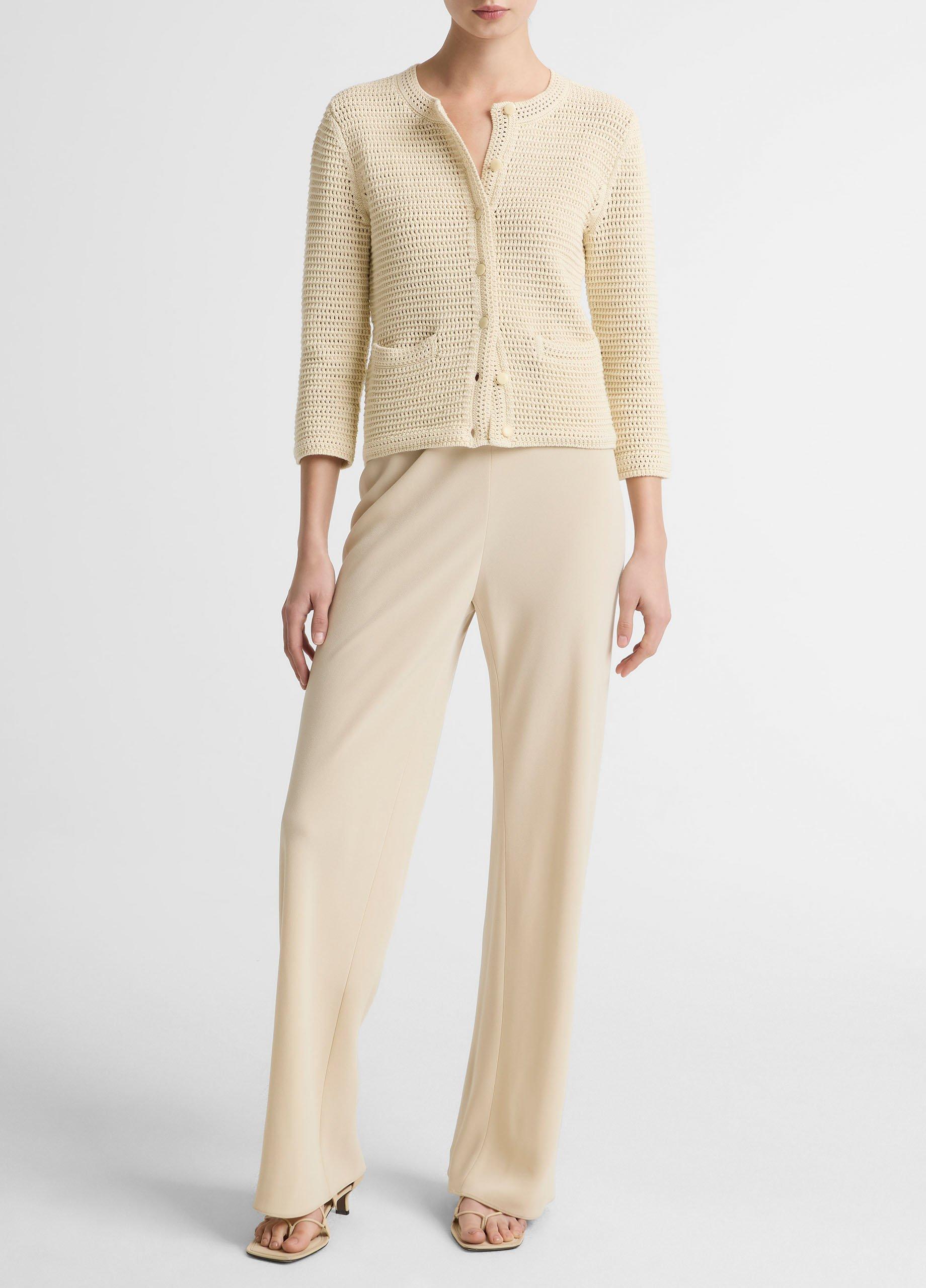 Italian Cotton Crochet Cardigan image number 3